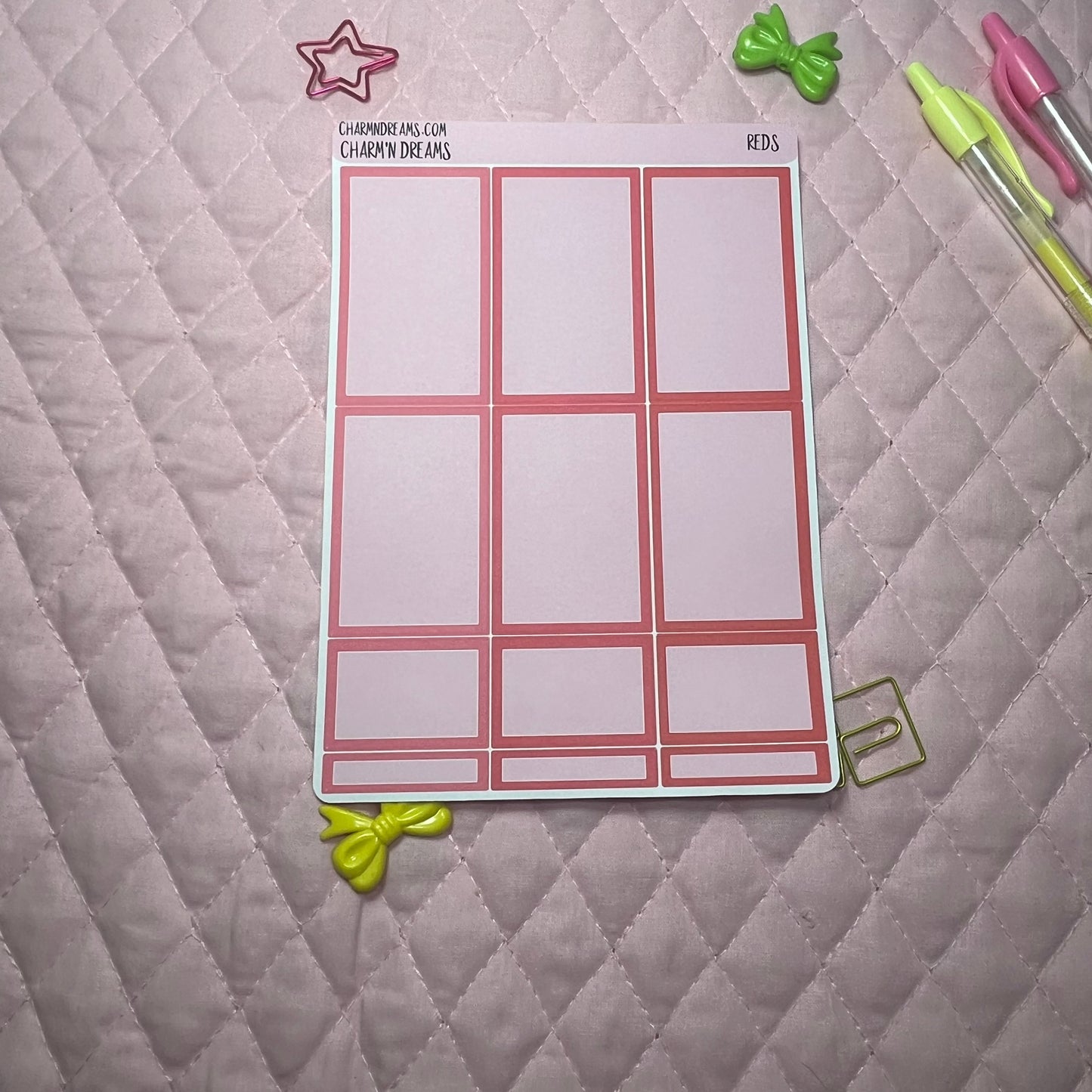 Red Planner Sticker Kit