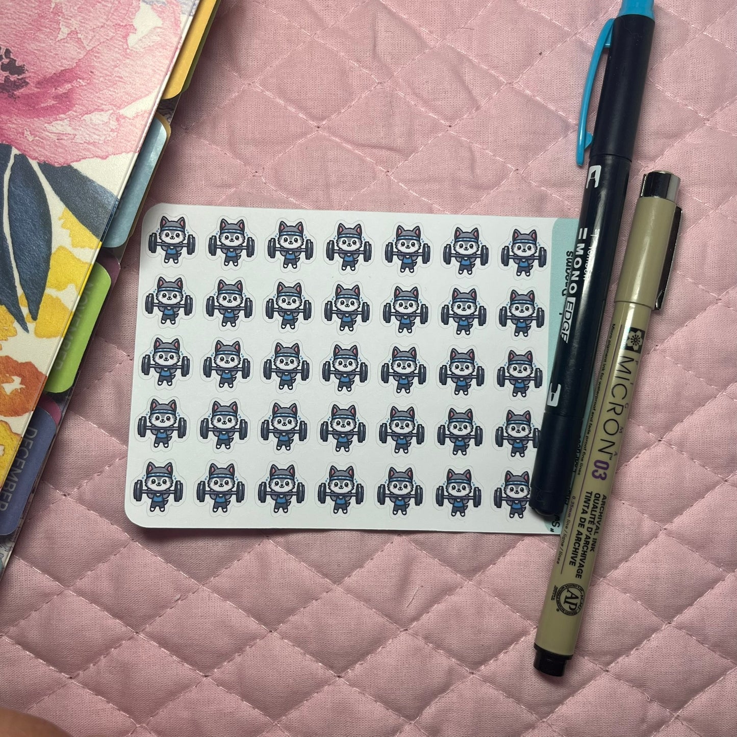Wolf Weights Icon Planner Stickers