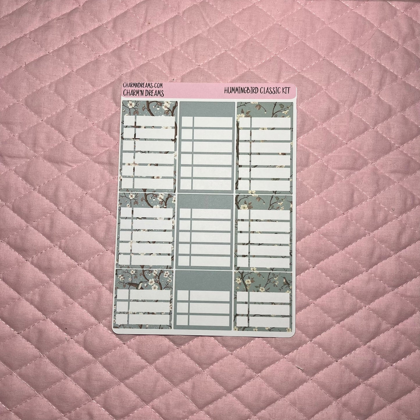 Hummingbird Classic Planner Sticker Kit