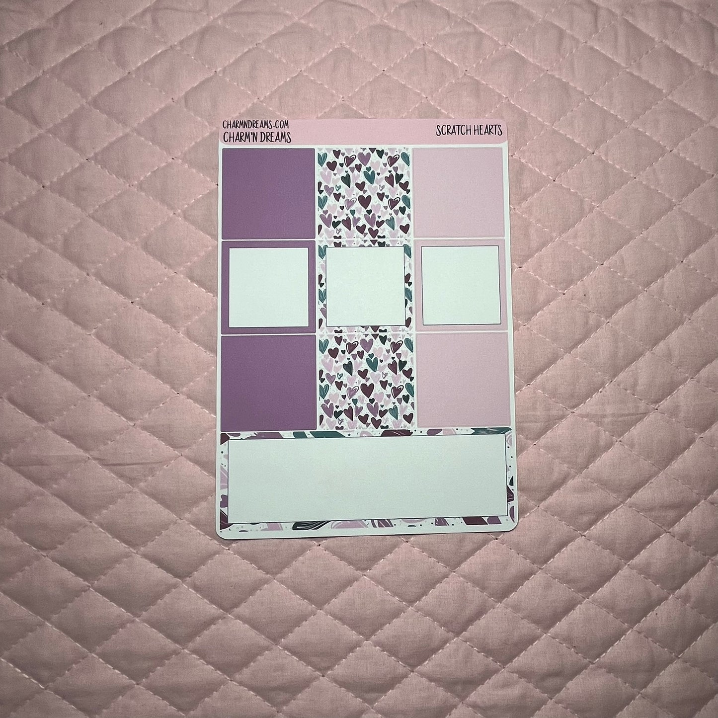 Scratch Hearts Planner Sticker Kit