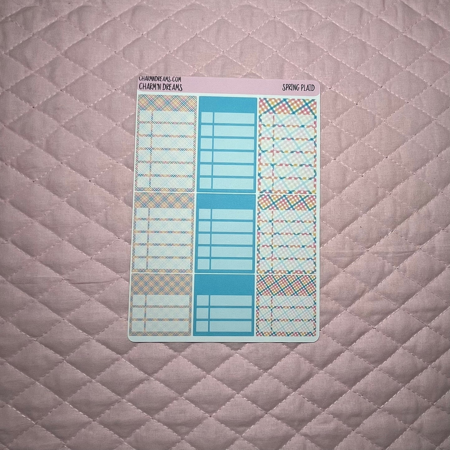 Spring Plaid Planner Sticker Kit