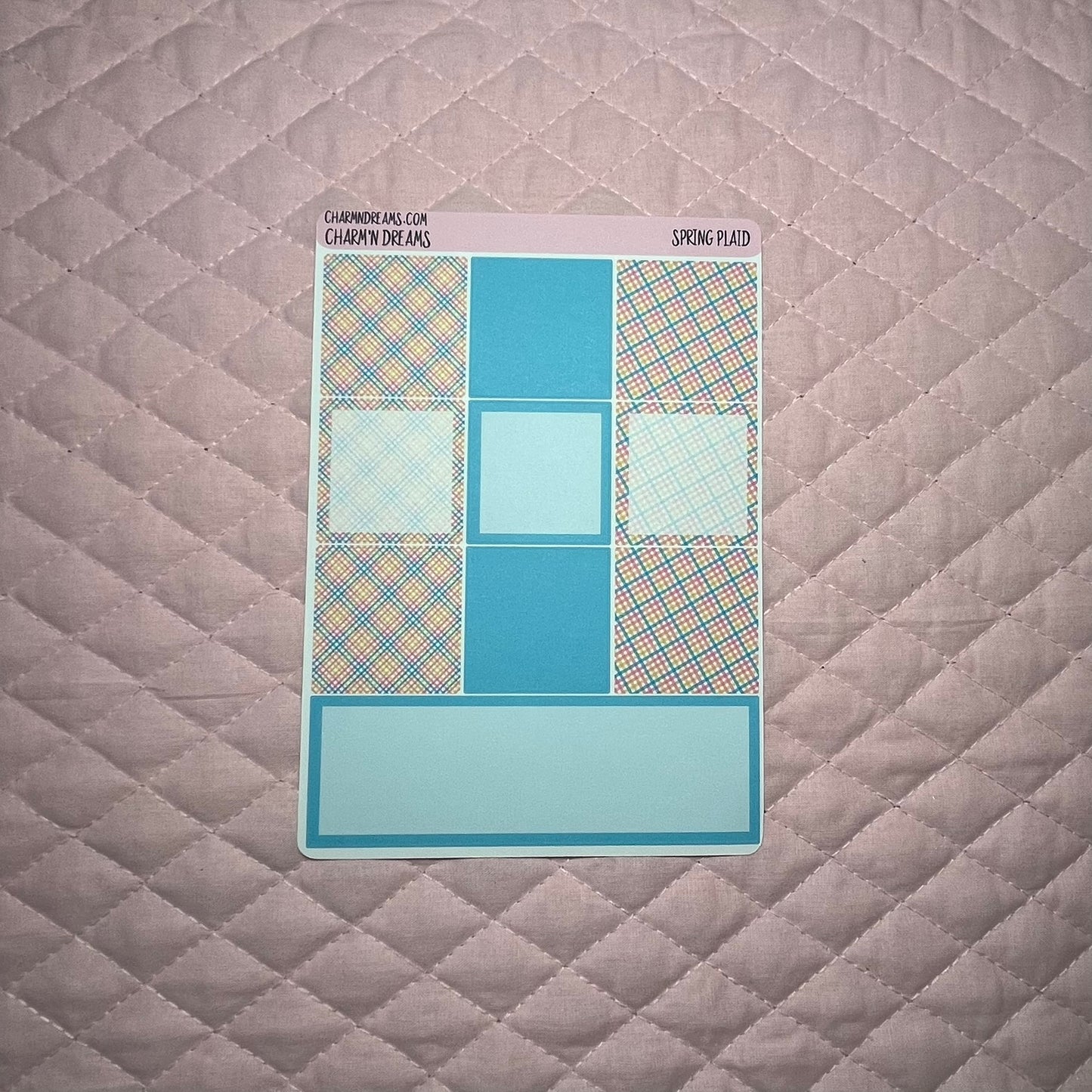 Spring Plaid Planner Sticker Kit