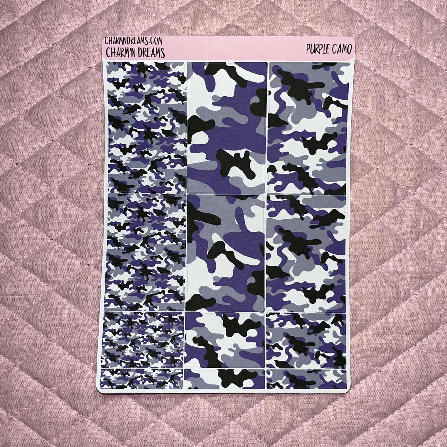 Purple Camo Planner Sticker Kit