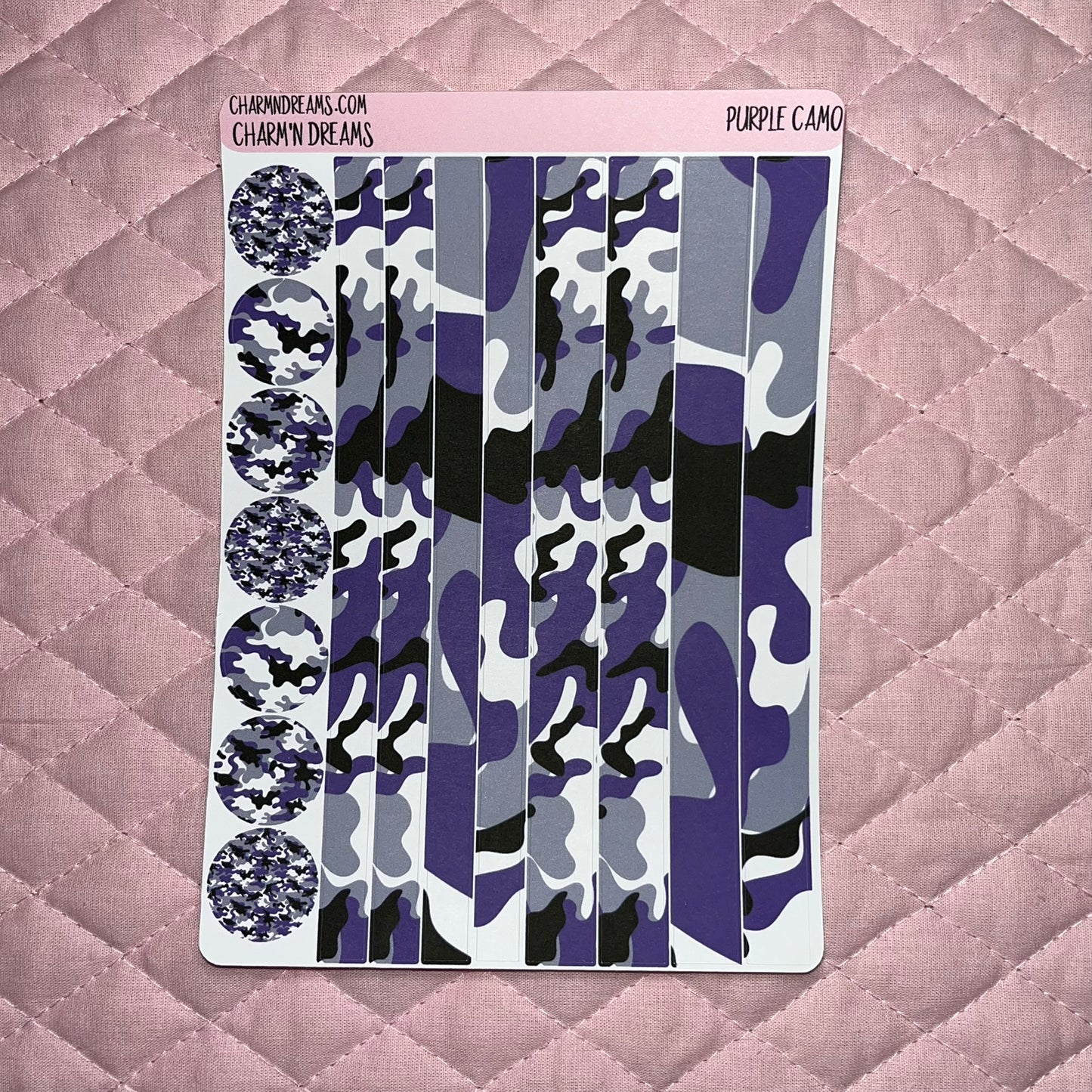 Purple Camo Planner Sticker Kit