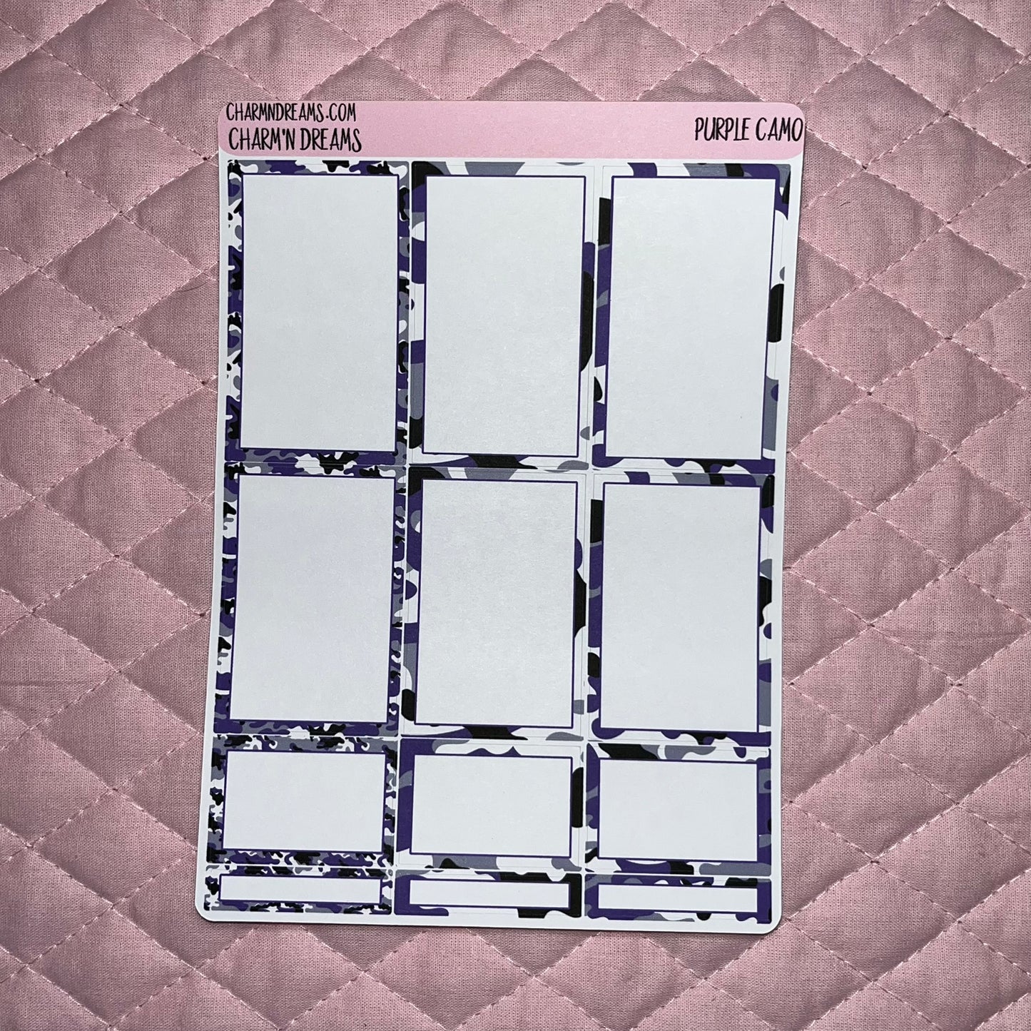 Purple Camo Planner Sticker Kit