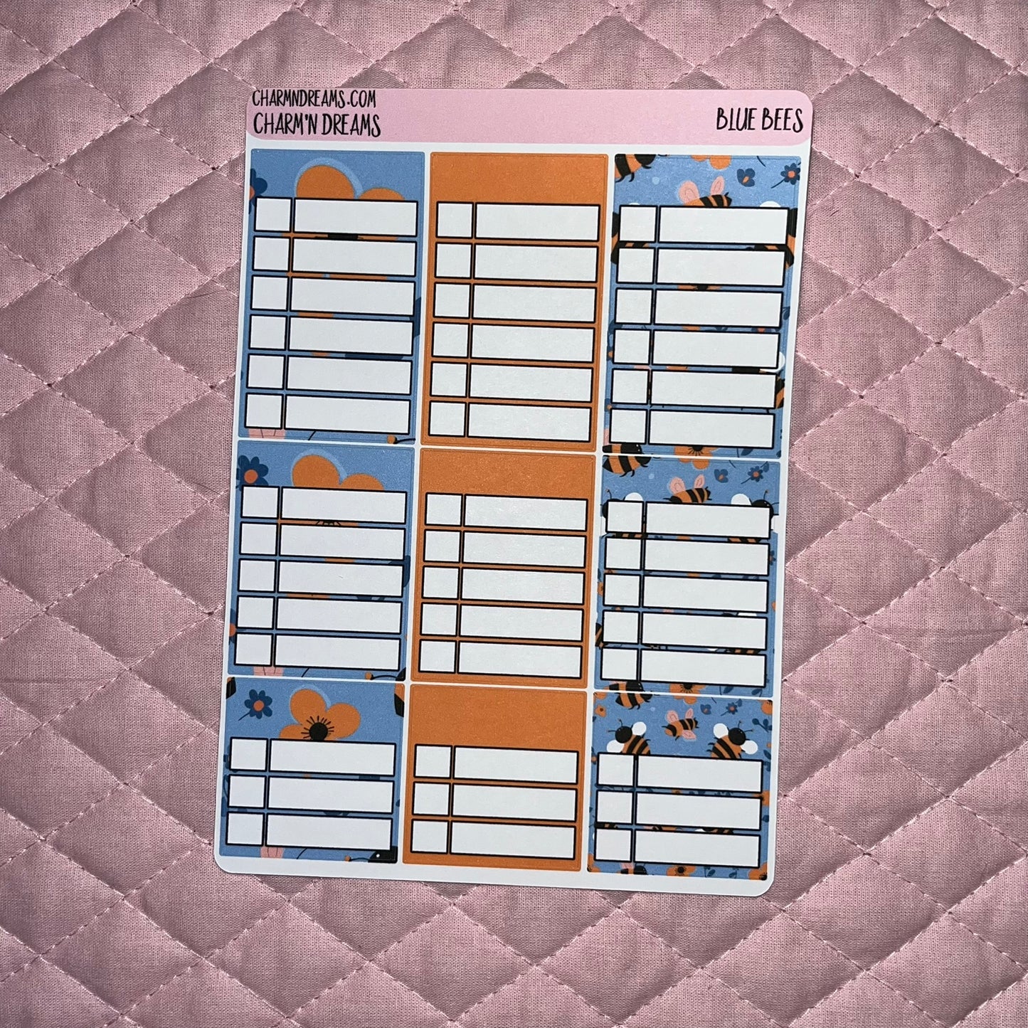 Blue Bees Planner Sticker Kit