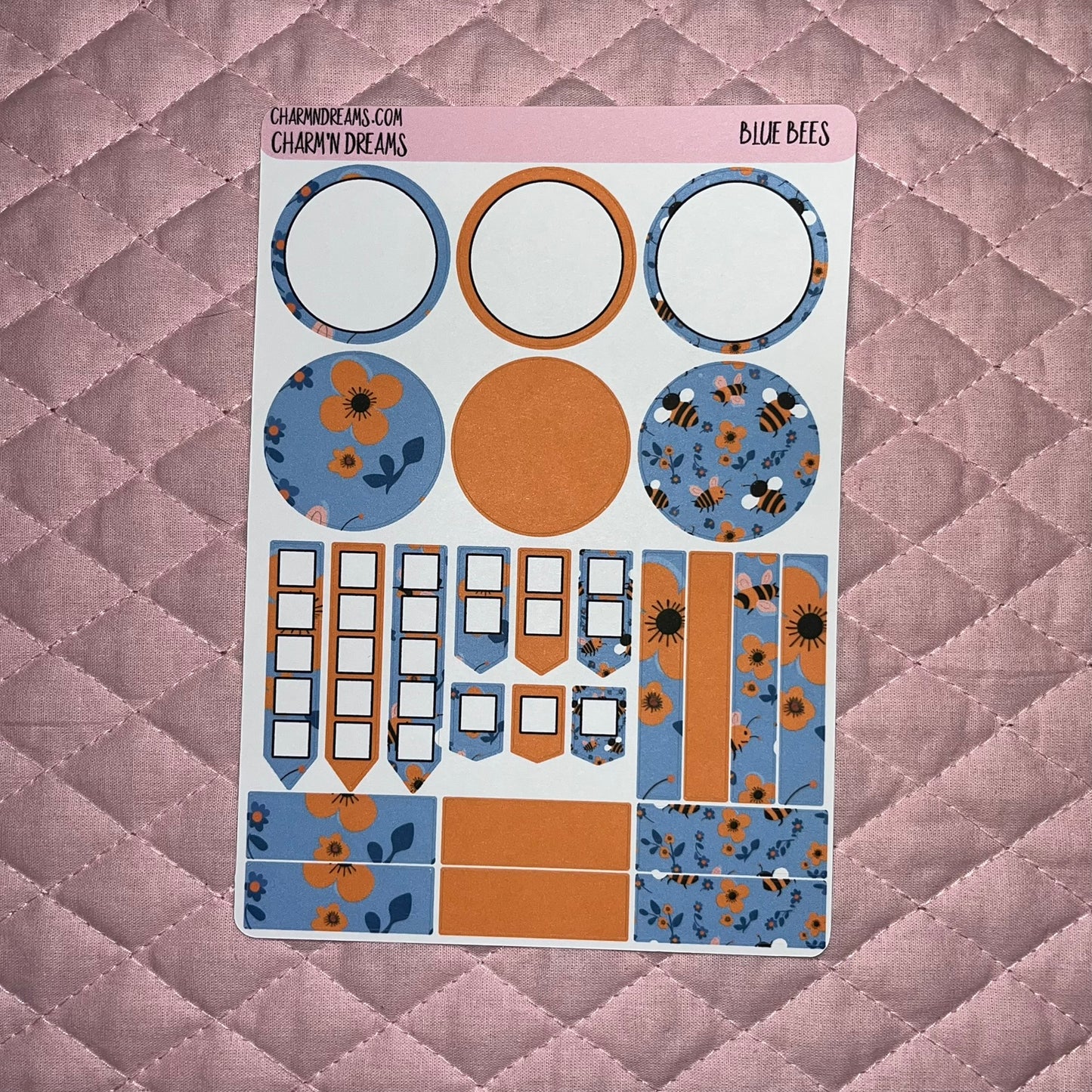 Blue Bees Planner Sticker Kit