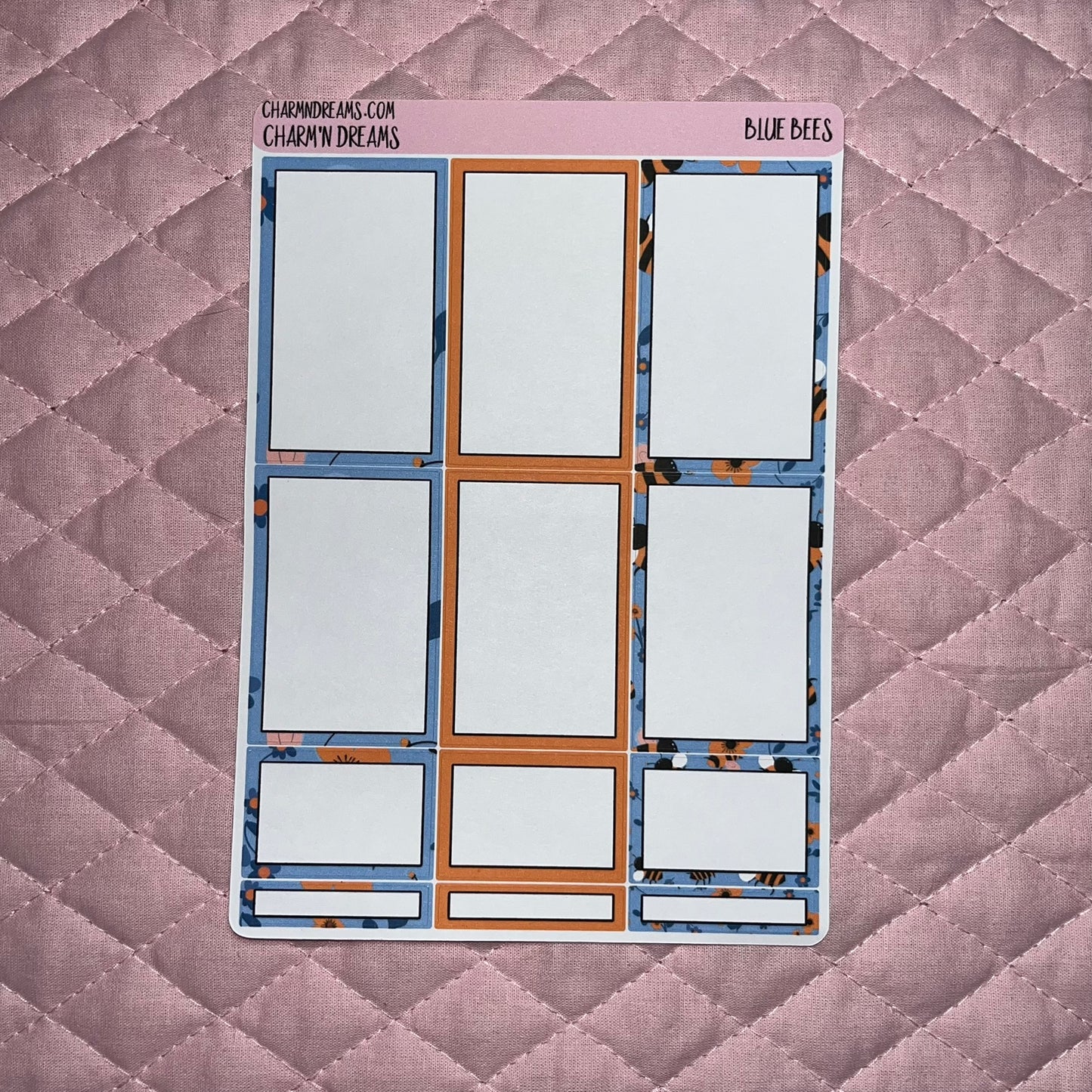 Blue Bees Planner Sticker Kit
