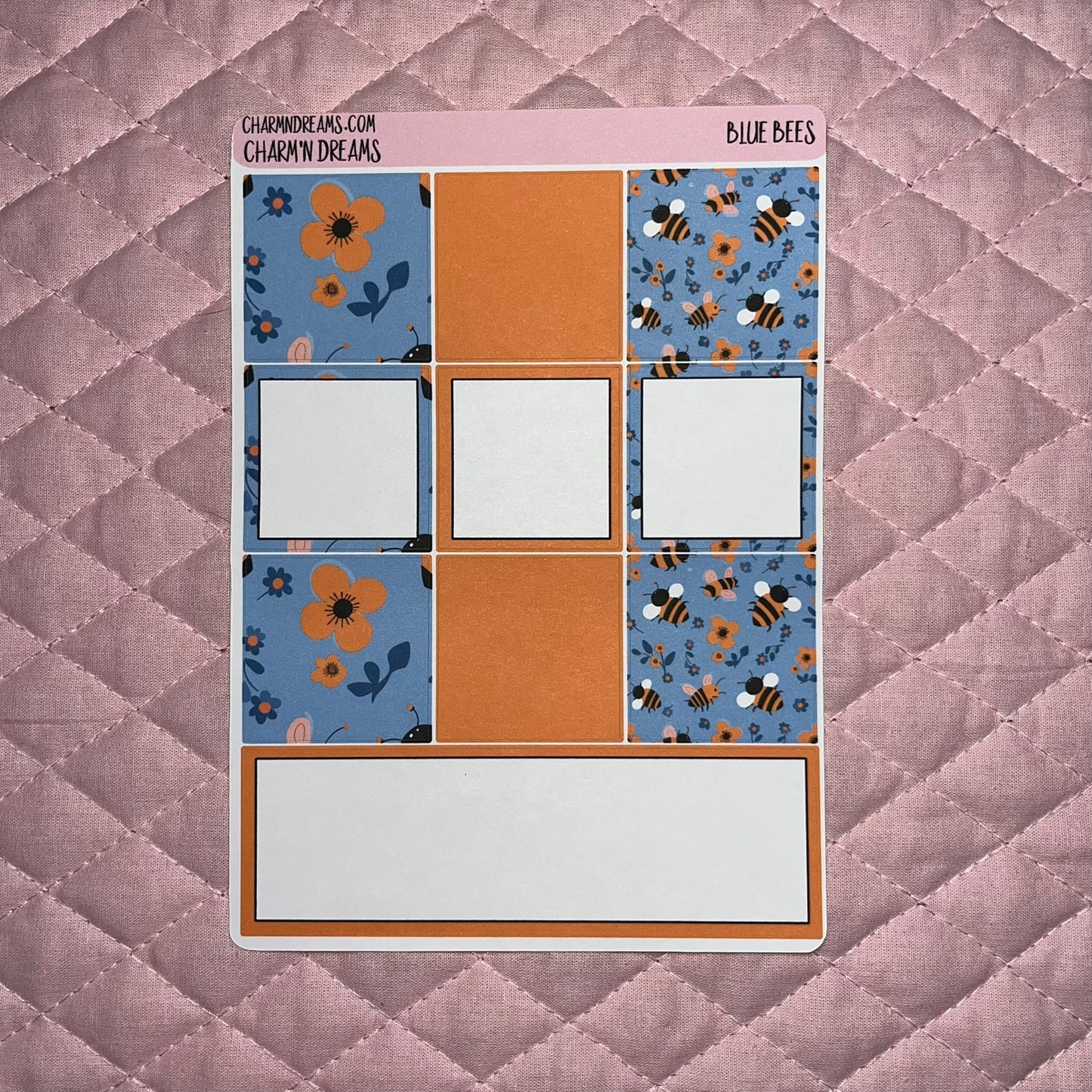Blue Bees Planner Sticker Kit