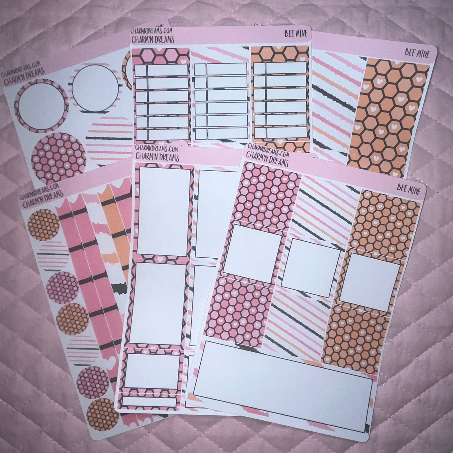 Bee Mine Honeycomb Planner Sticker Kit