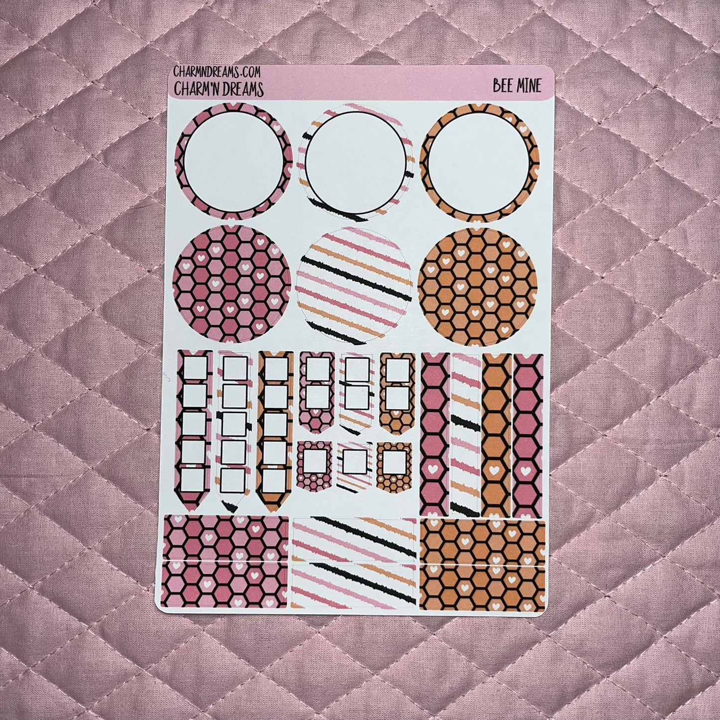 Bee Mine Honeycomb Planner Sticker Kit