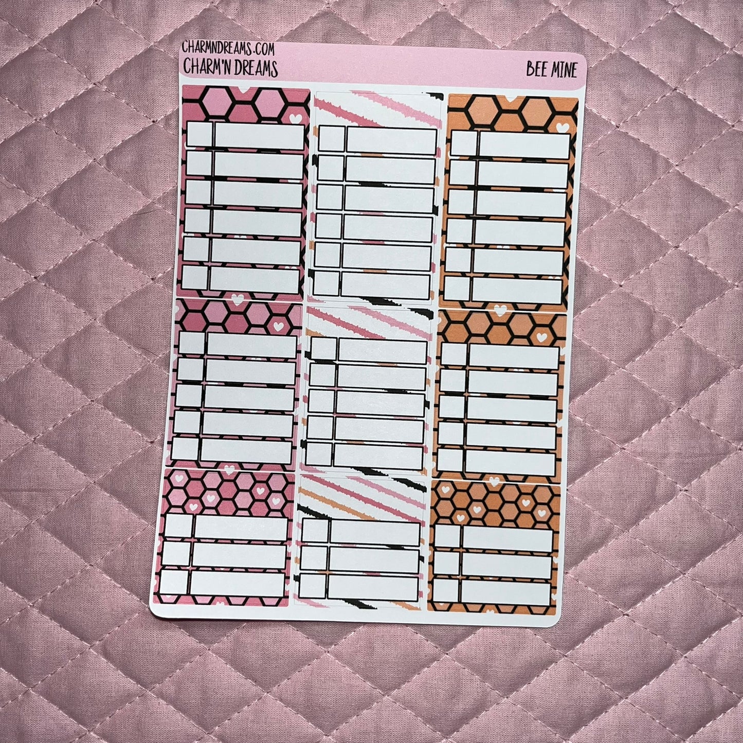Bee Mine Honeycomb Planner Sticker Kit