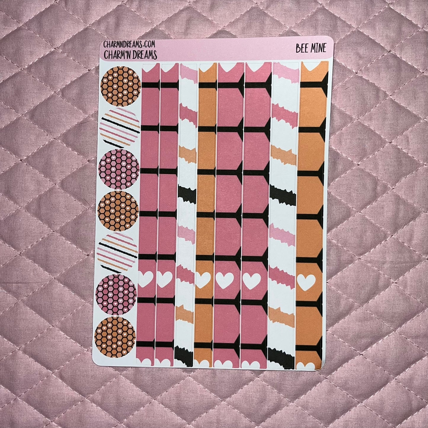 Bee Mine Honeycomb Planner Sticker Kit