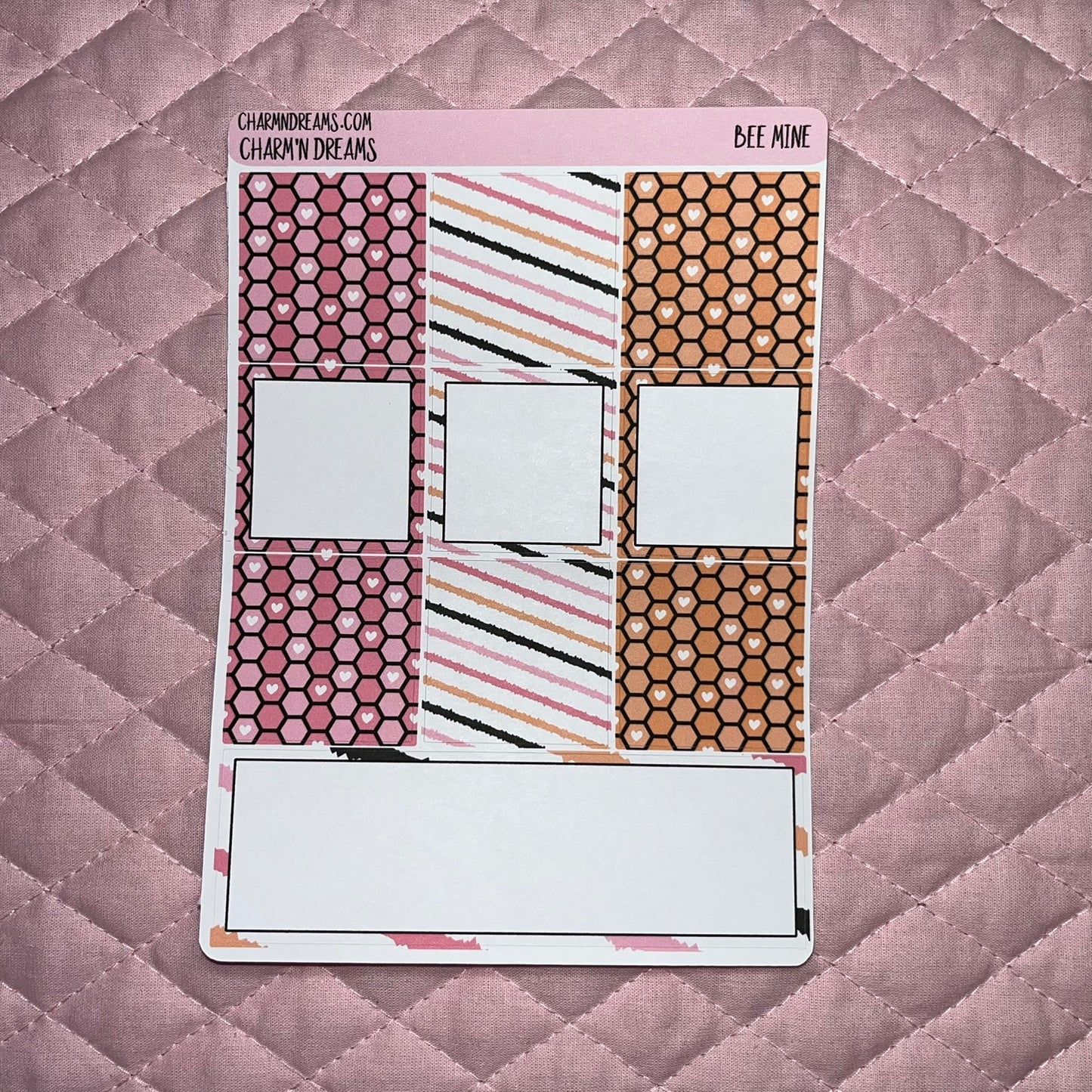 Bee Mine Honeycomb Planner Sticker Kit