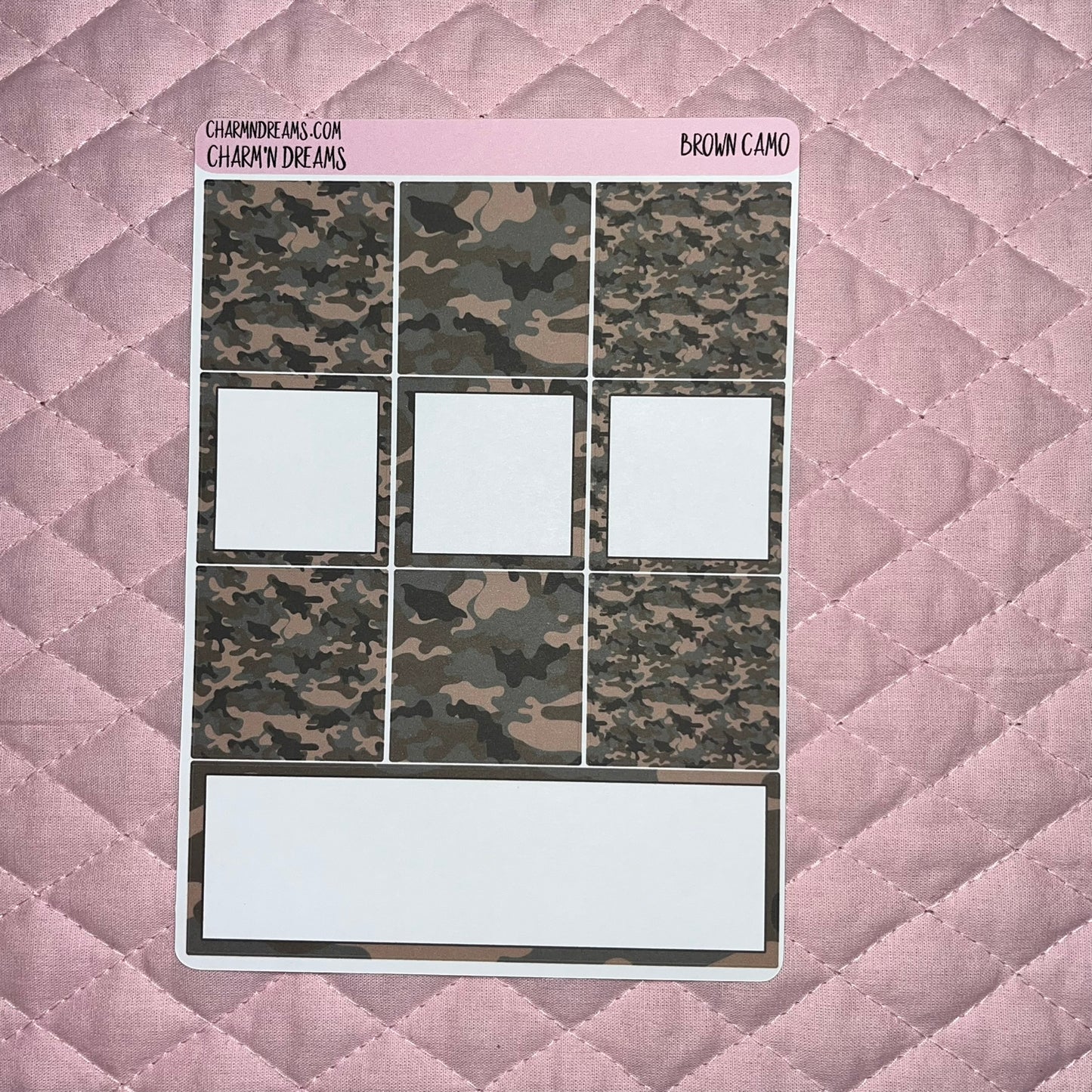 Brown Camo Planner Sticker Kit