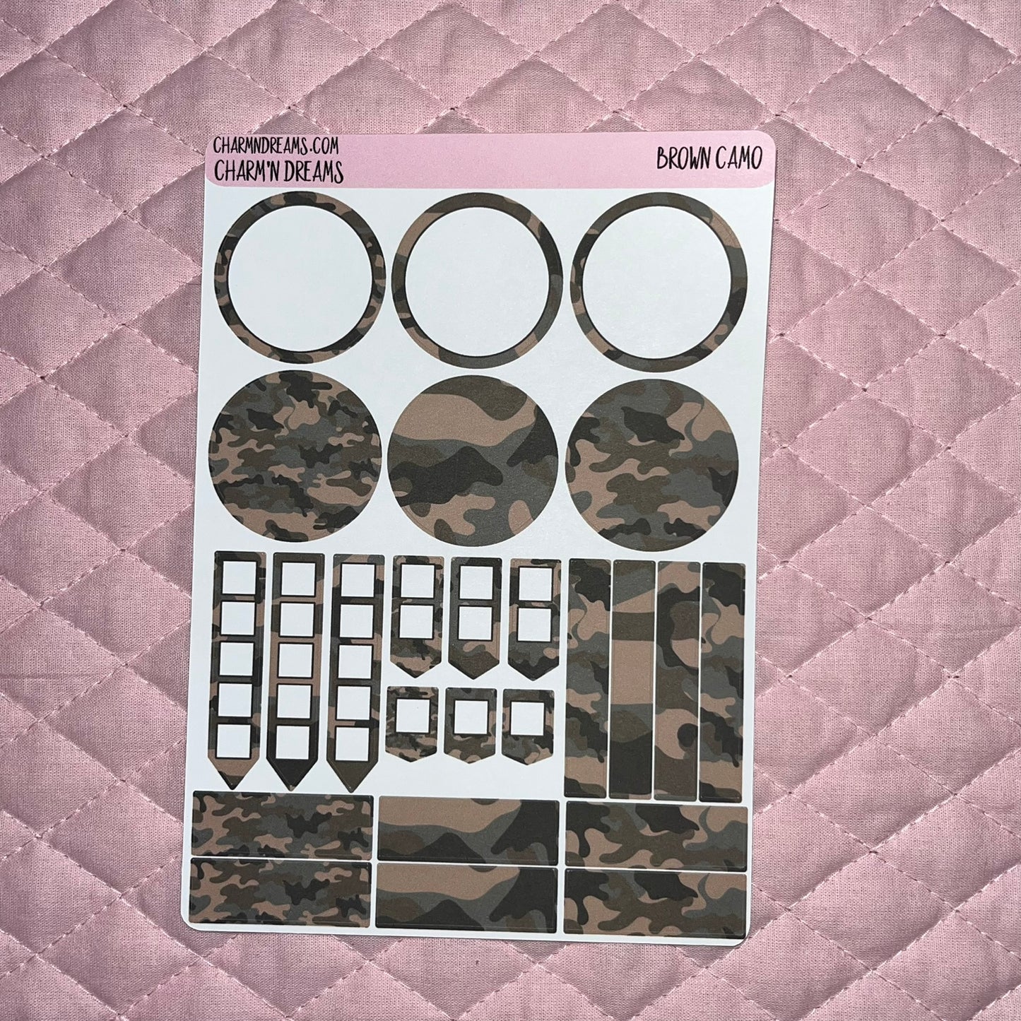 Brown Camo Planner Sticker Kit