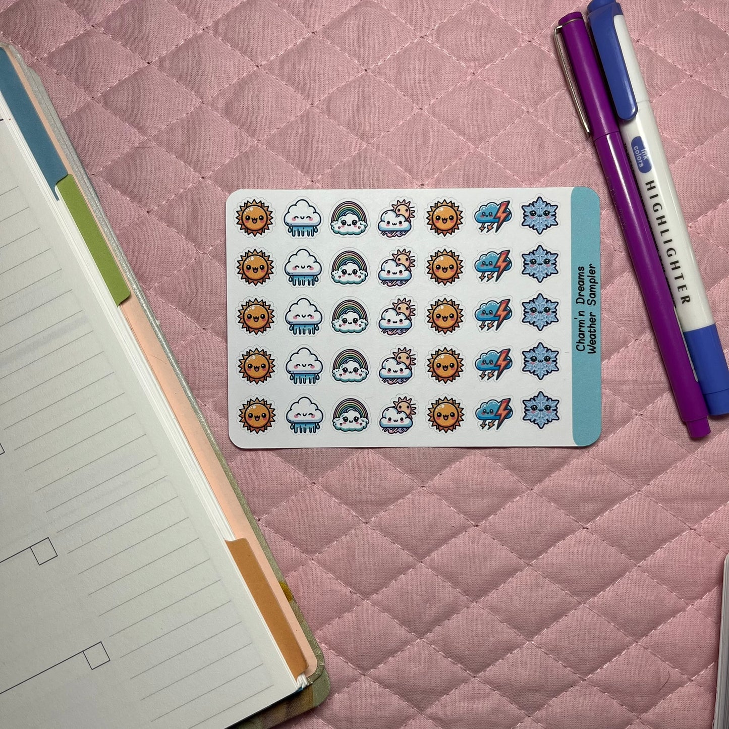 Weather Sampler Icon Planner Stickers