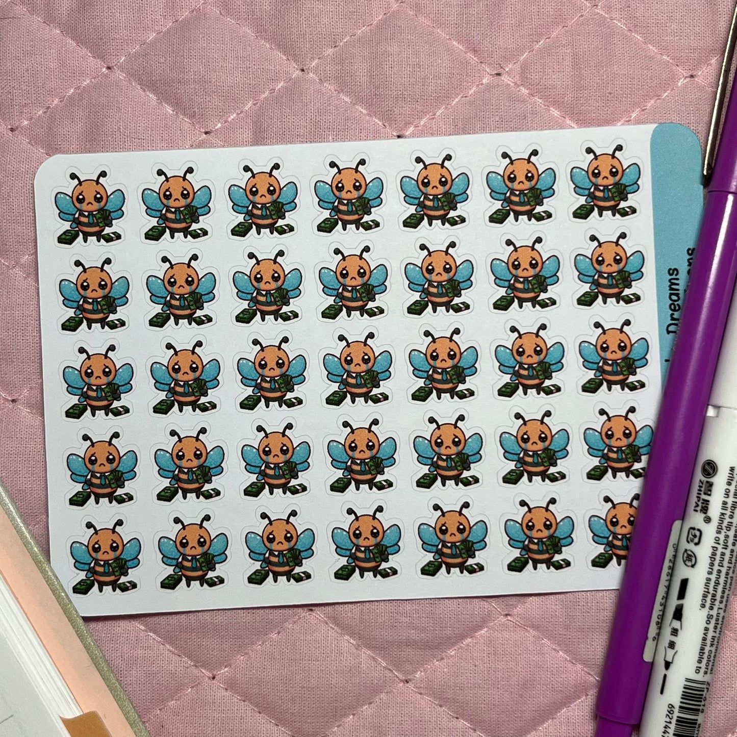 Bee Finances/ Pay Bills Planner Stickers