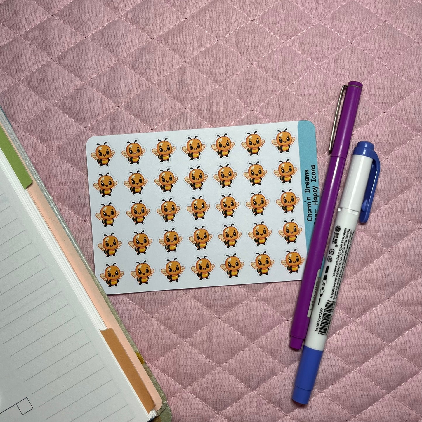 Bee Strong Icon Planner Stickers
