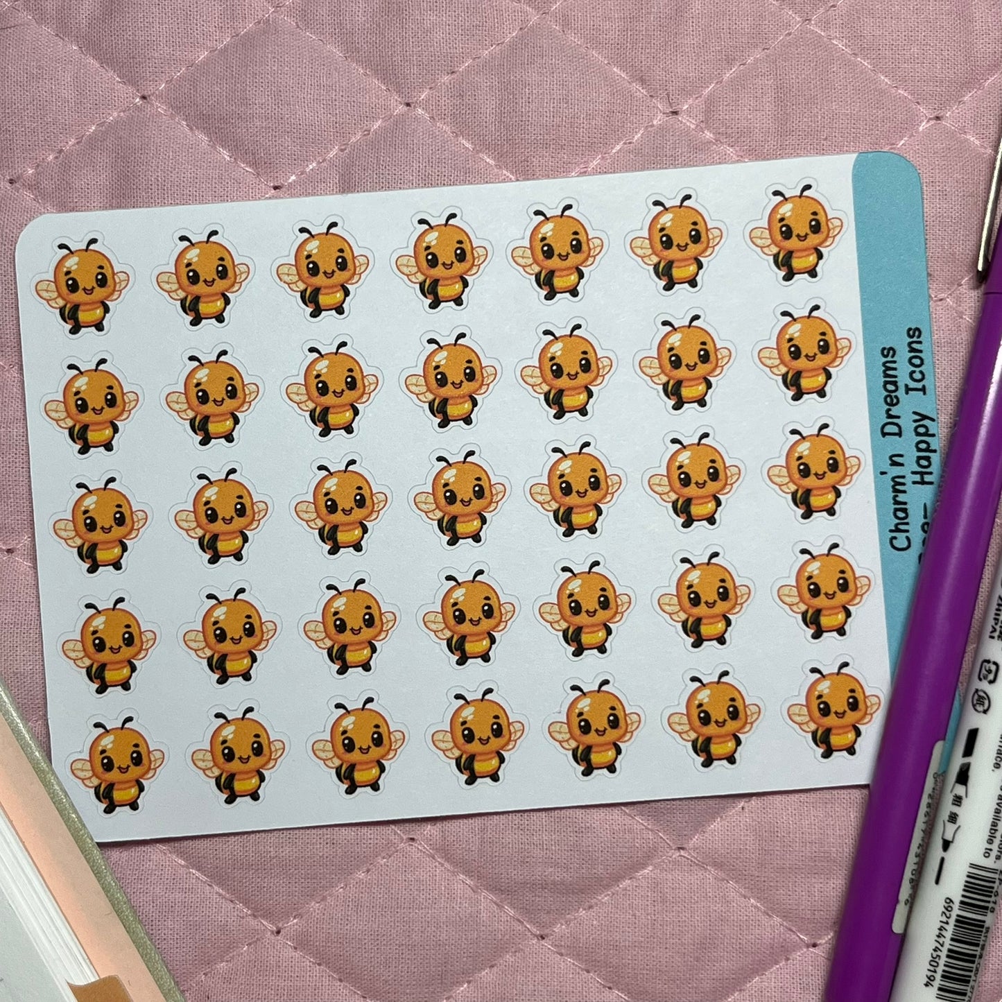 Bee Strong Icon Planner Stickers