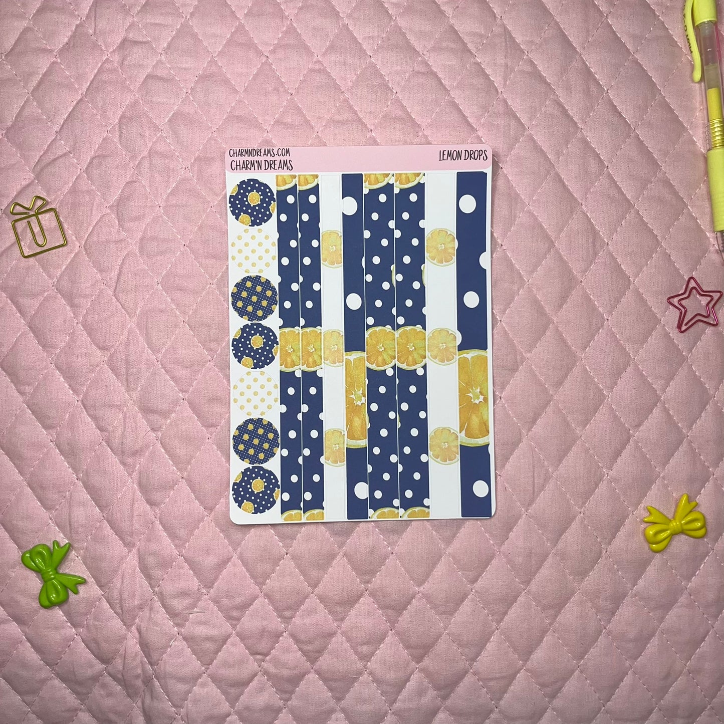Lemon Drop Planner Sticker Kit