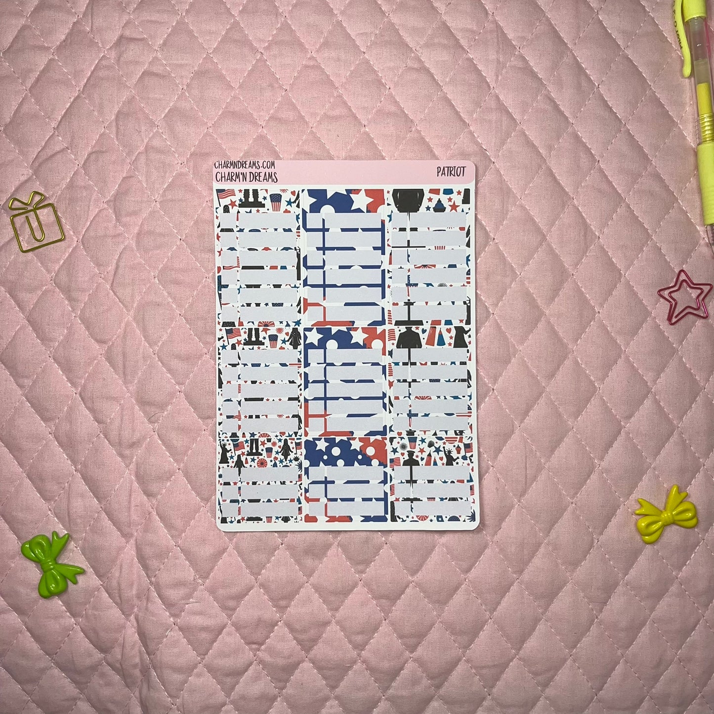 Patriot Planner Sticker Kit