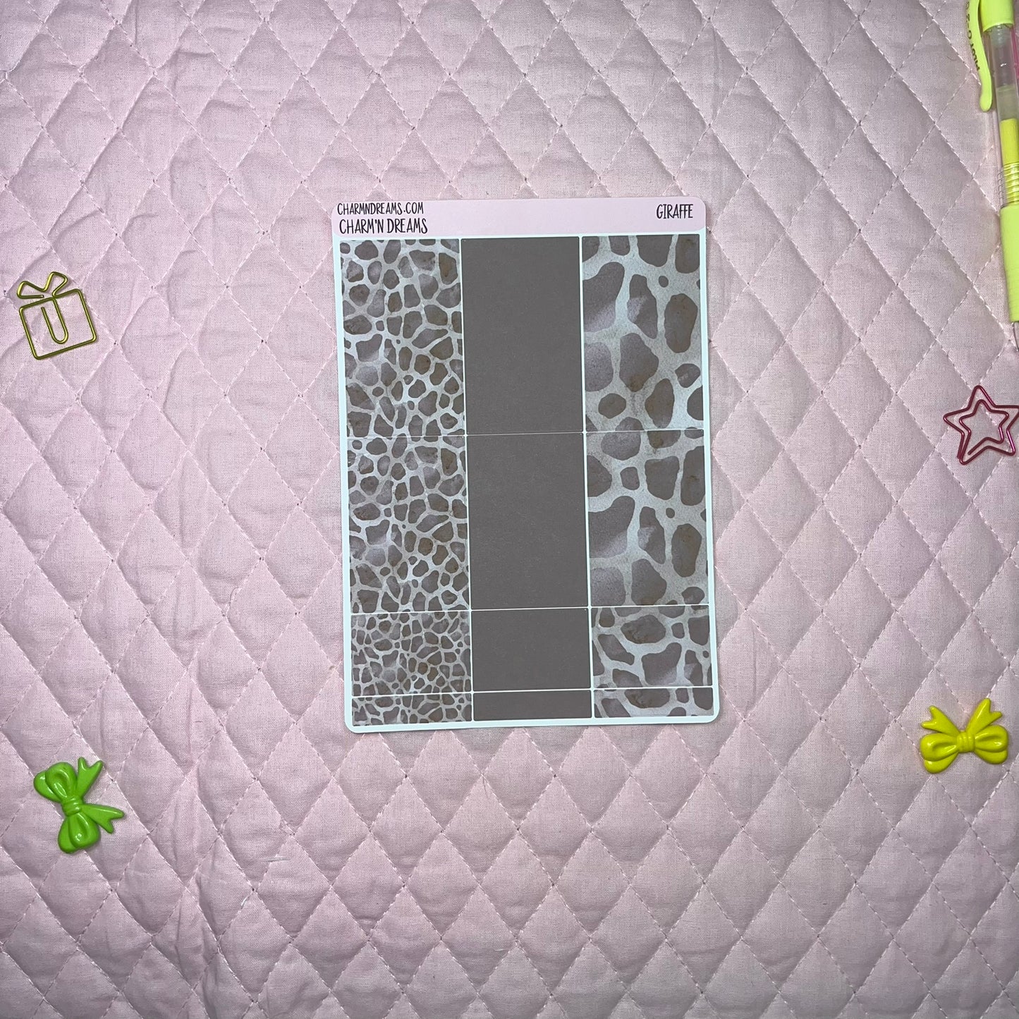 Giraffe Planner Sticker Kit