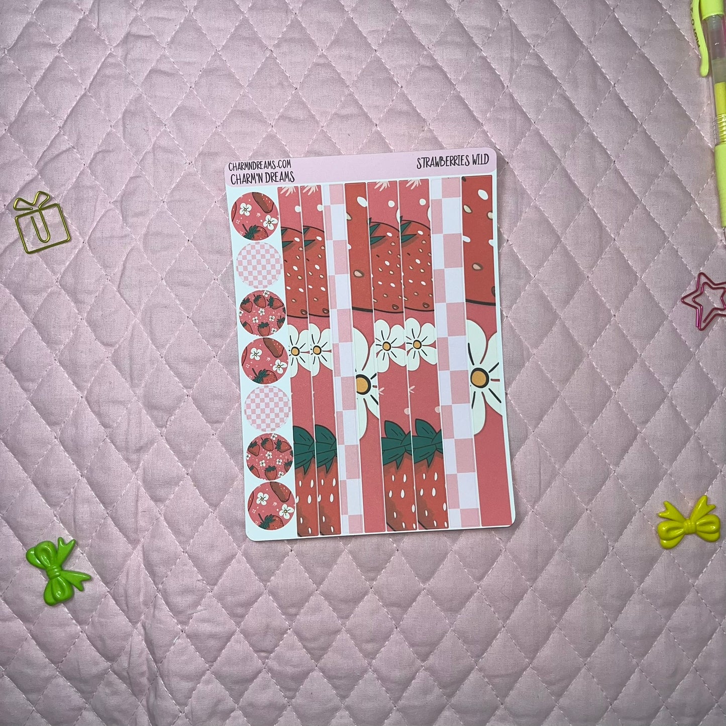 Strawberries Wild Planner Sticker Kit