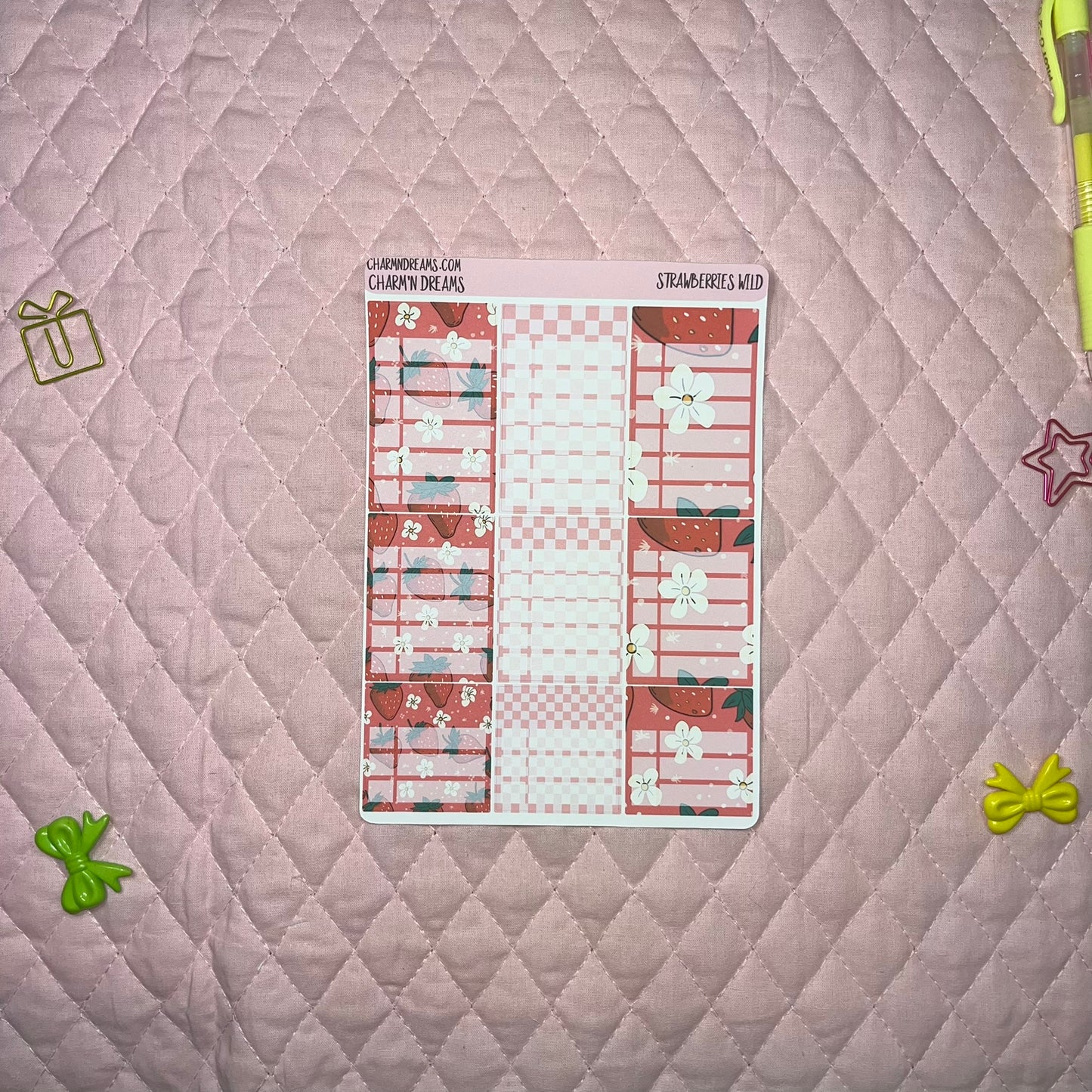 Strawberries Wild Planner Sticker Kit