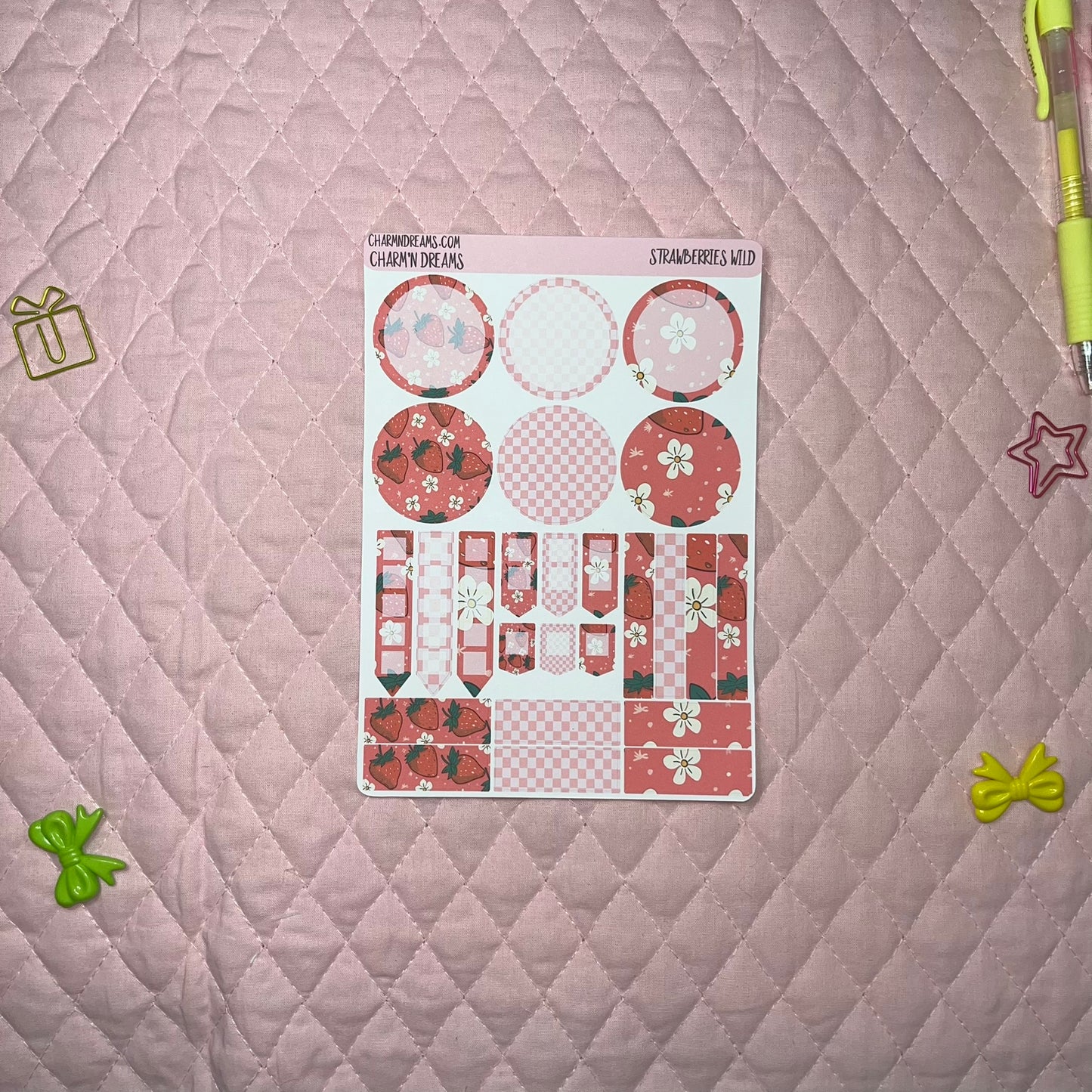 Strawberries Wild Planner Sticker Kit