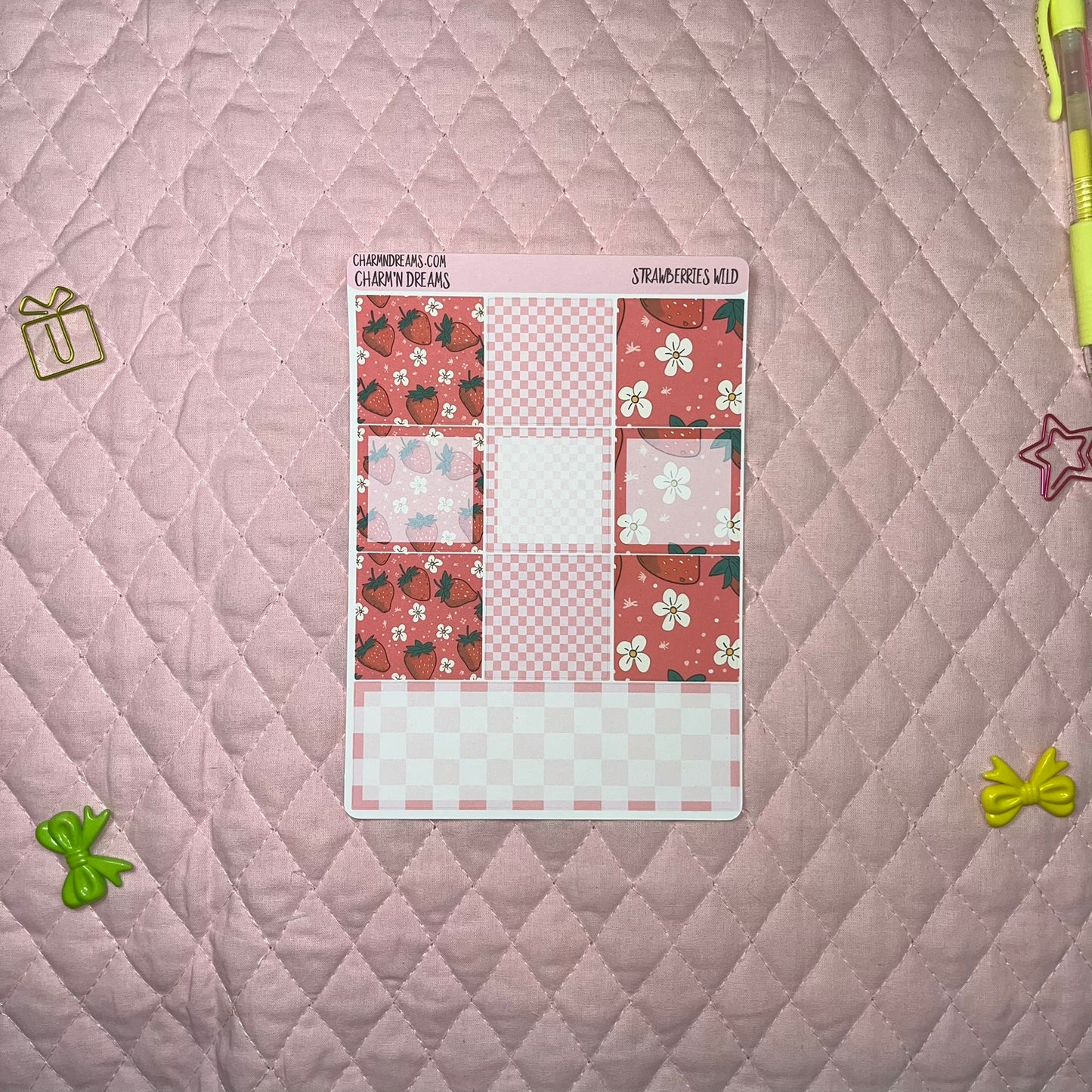 Strawberries Wild Planner Sticker Kit