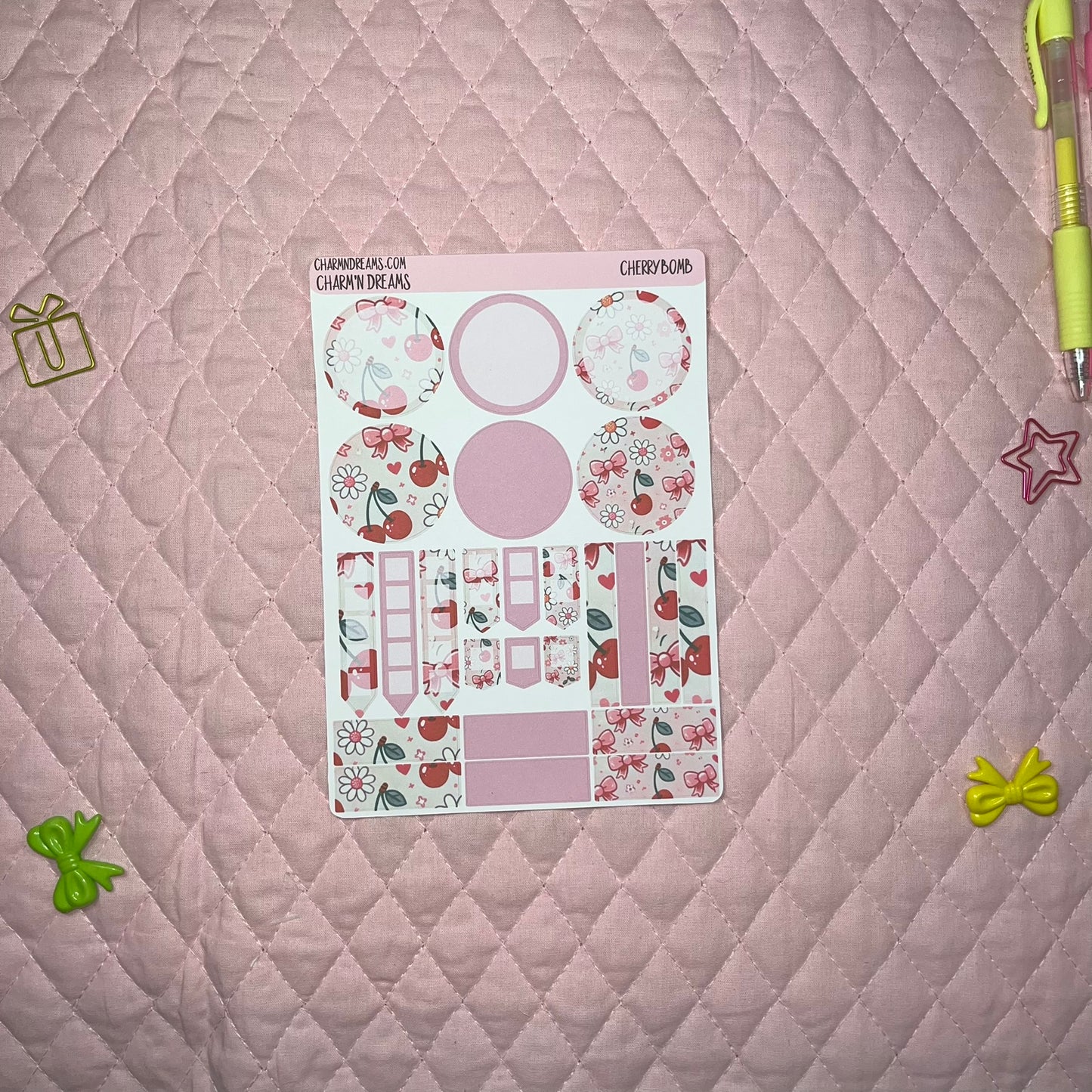Cherry Bomb Planner Sticker Kit
