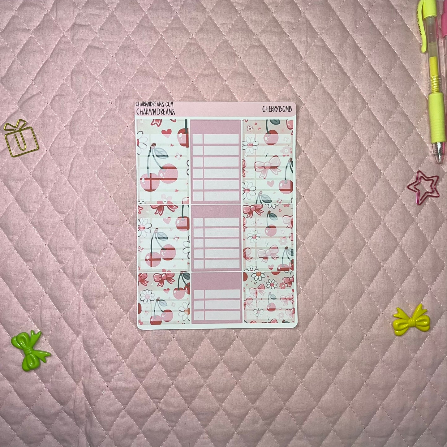 Cherry Bomb Planner Sticker Kit
