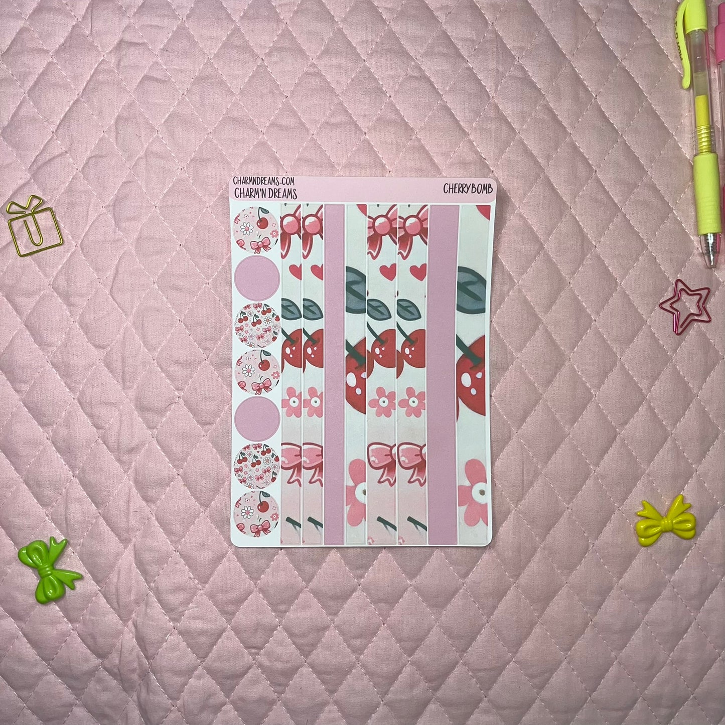 Cherry Bomb Planner Sticker Kit