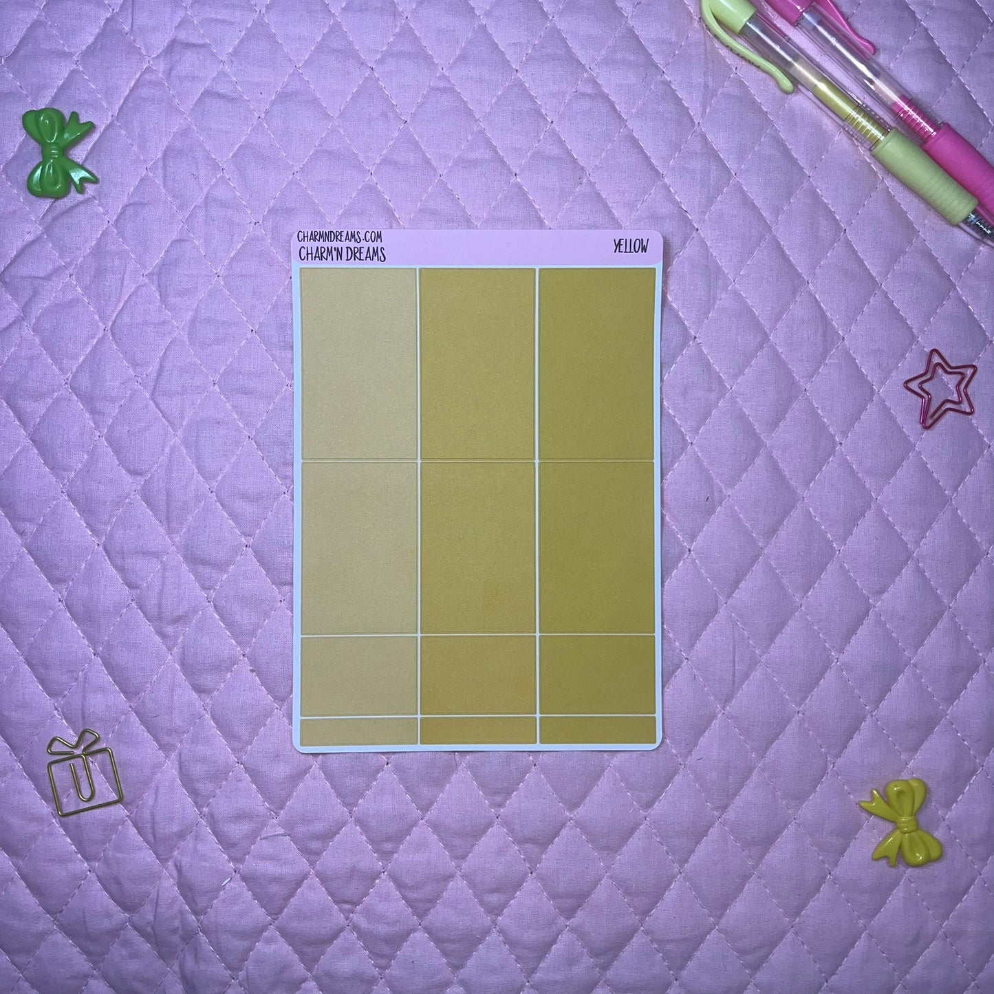 Yellow Planner Sticker Kit