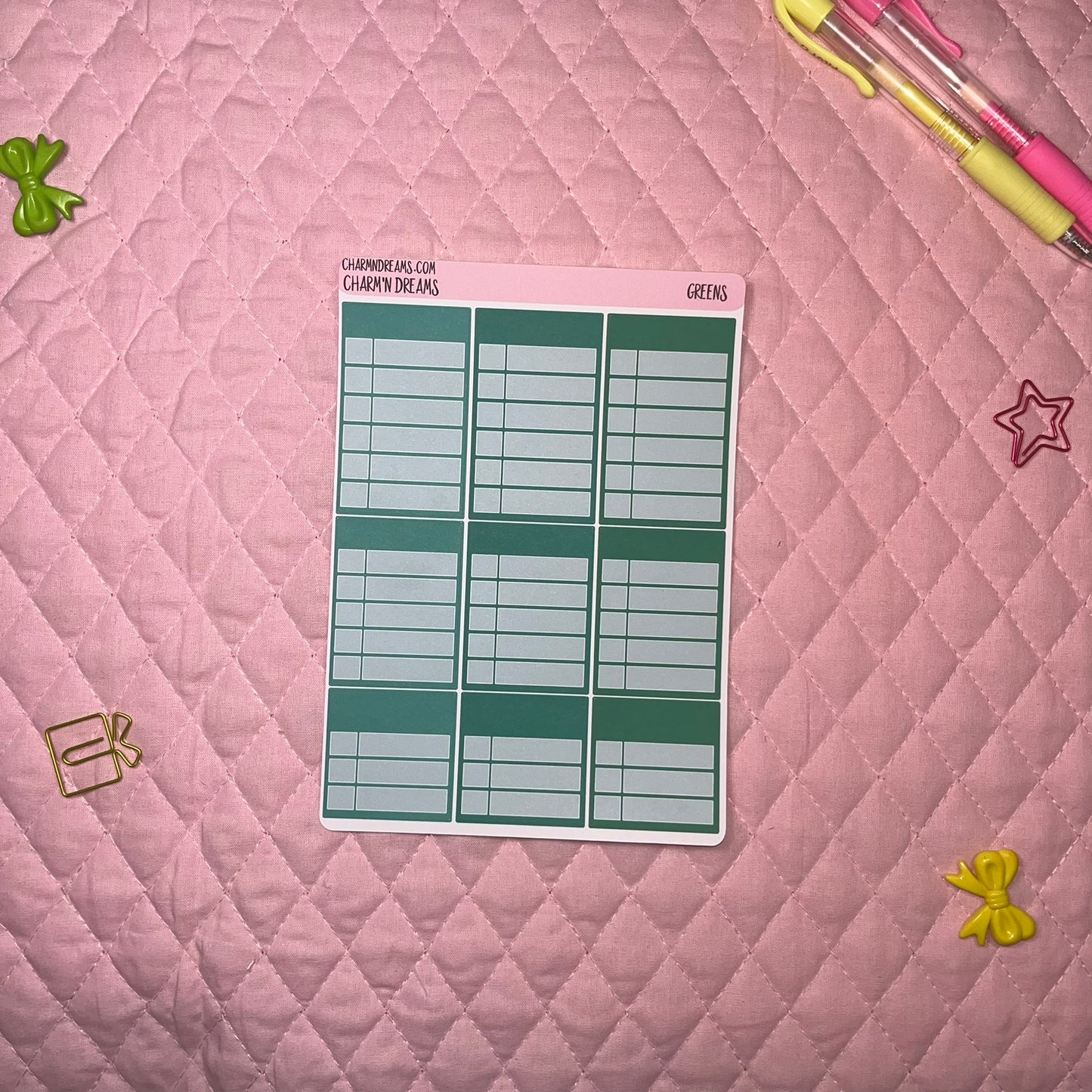 Green Planner Sticker Kit