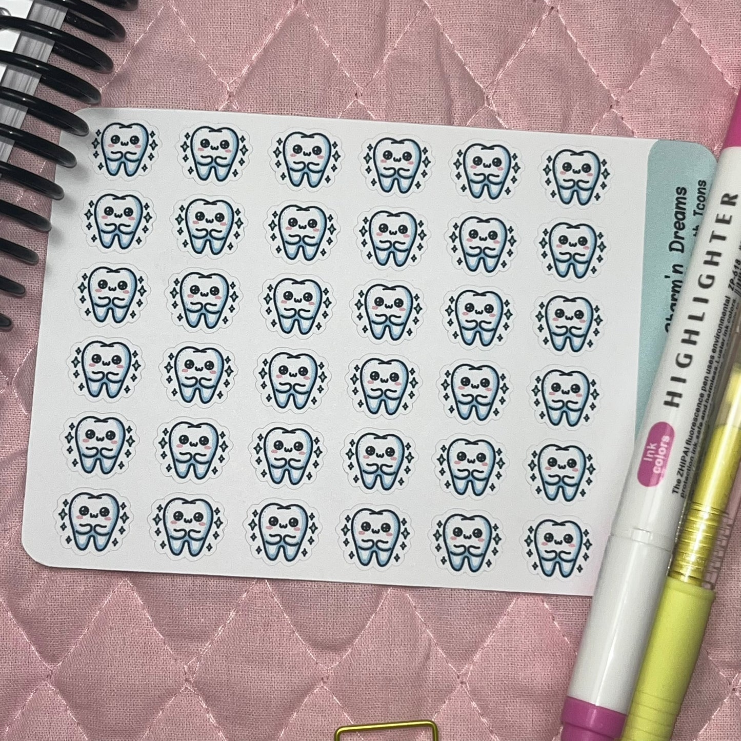 Medical Tooth Icon Planner Stickers