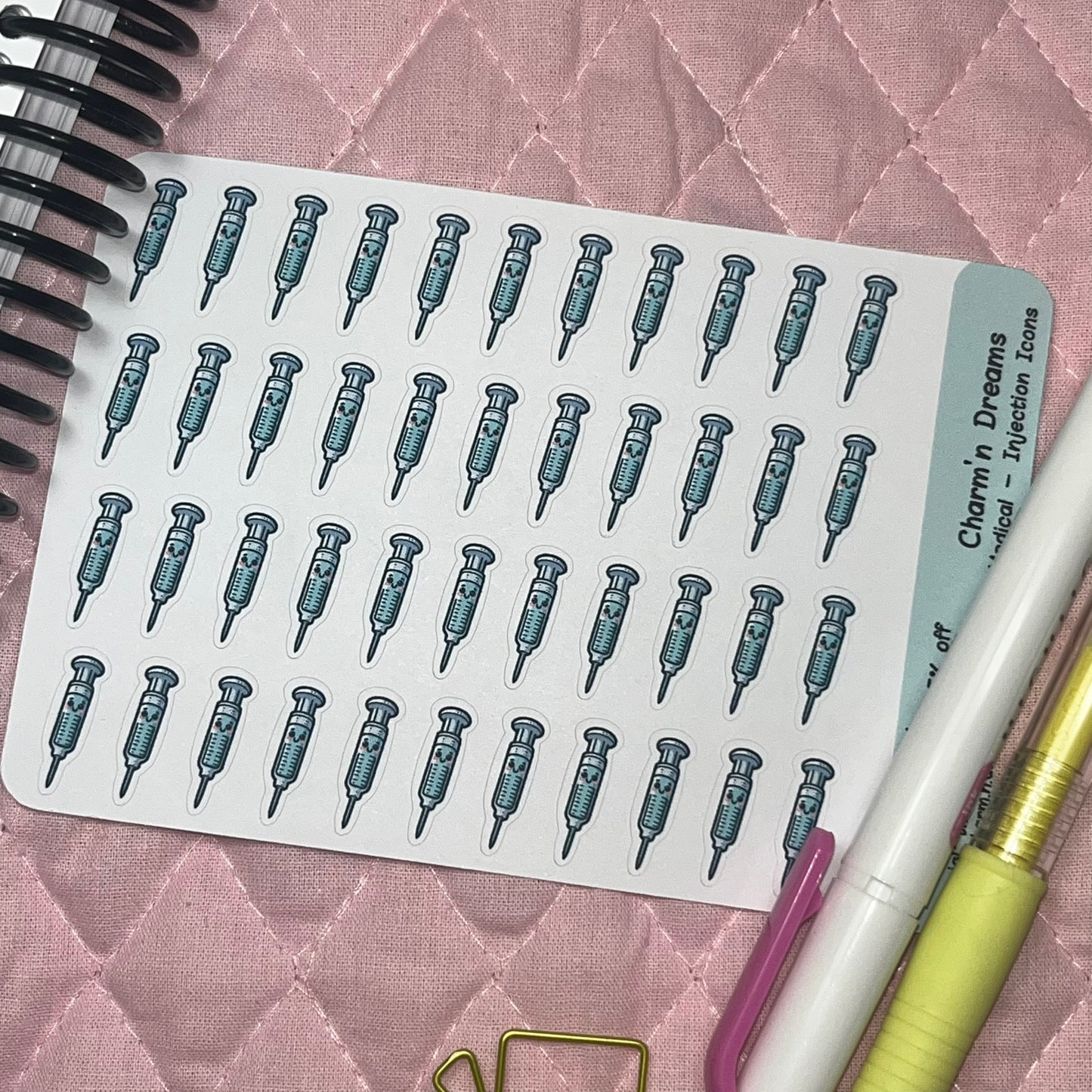 Medical Injection Icon Planner Stickers