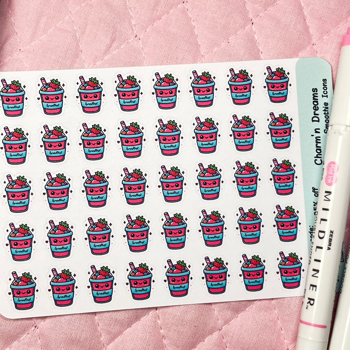 Drinks Smoothie Icon Planner Stickers