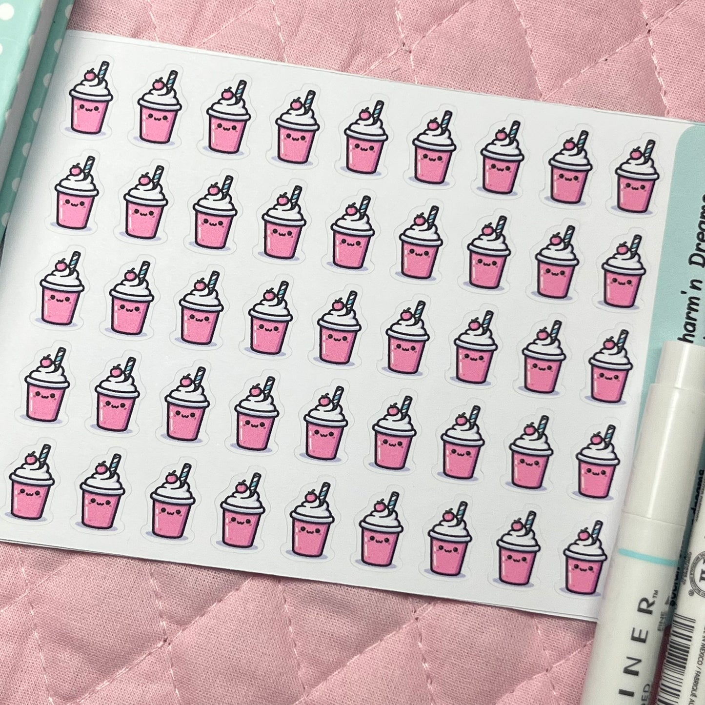 Drinks Milkshake Icon Planner Stickers