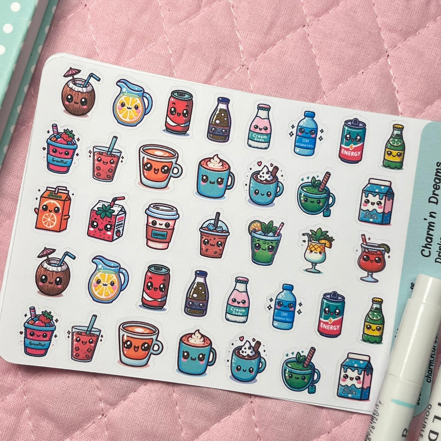 Drinks Sampler Icon Planner Stickers