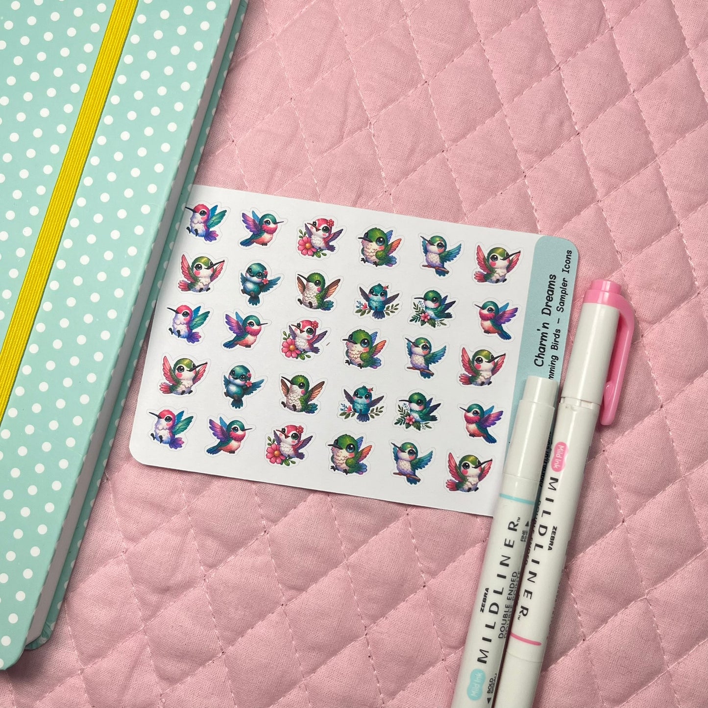 Hummingbird Icon Planner Stickers