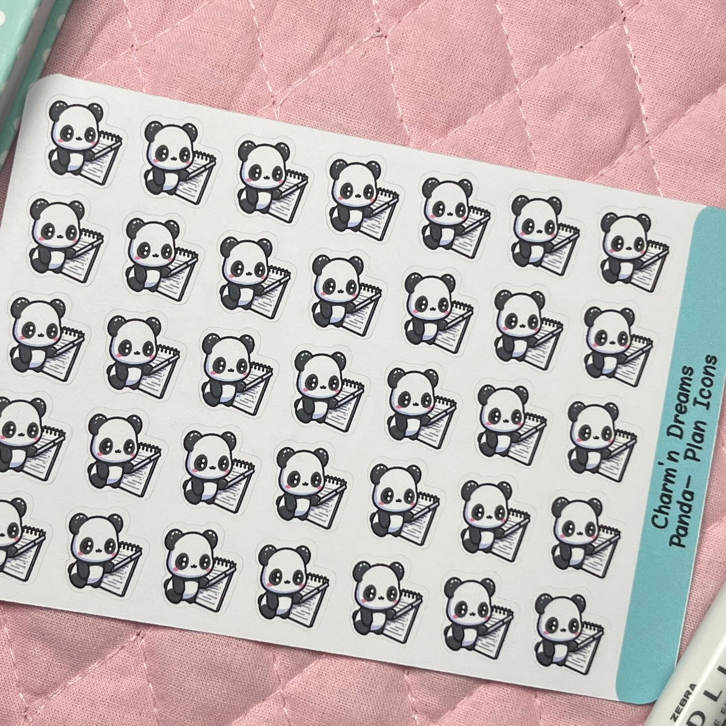 Panda Plan Icon Planner Stickers