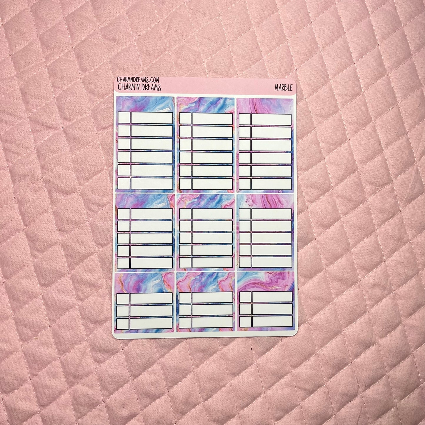 Marble Planner Sticker Kit