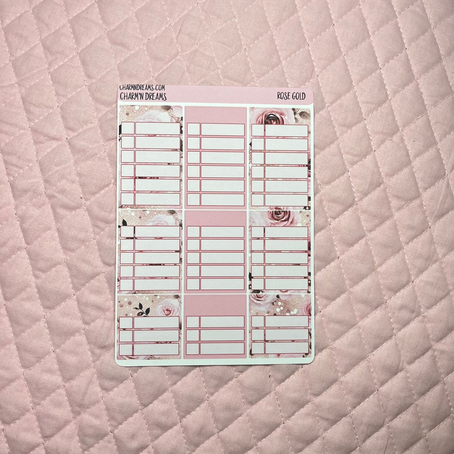 Rose Gold Planner Sticker Kit