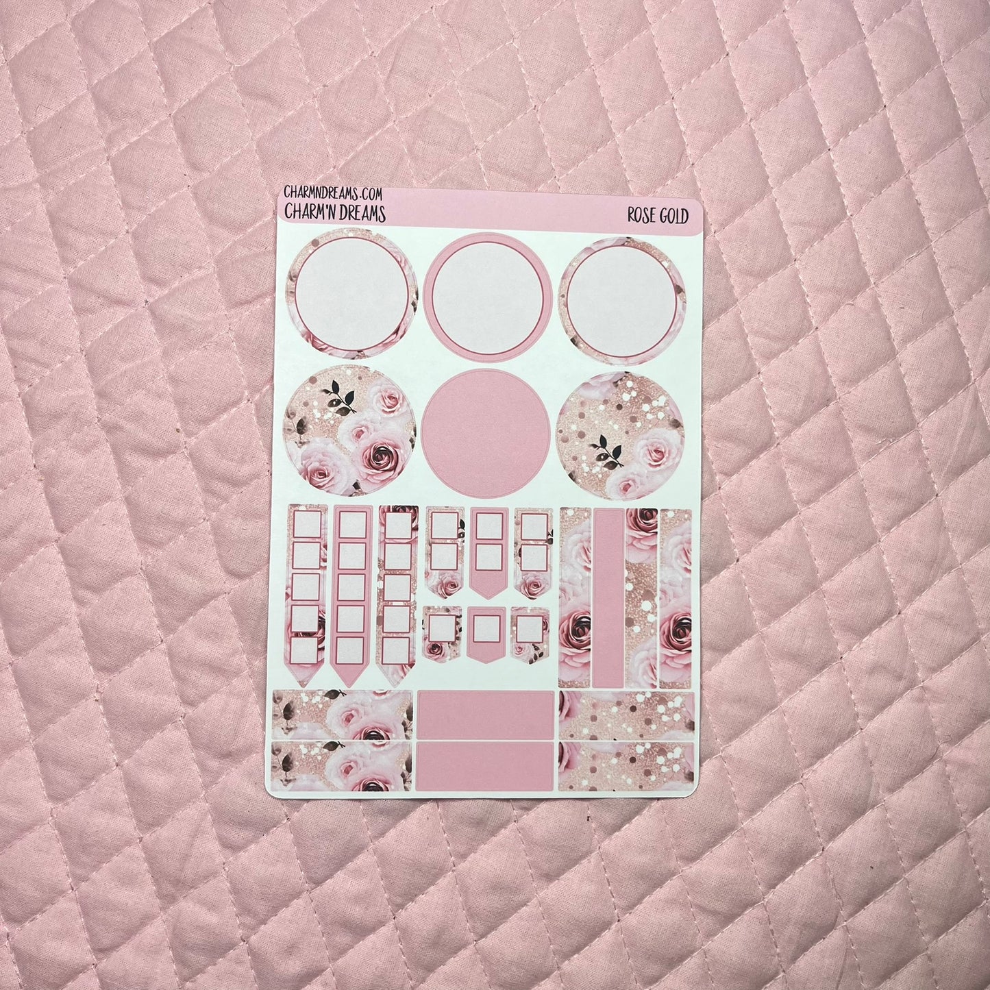 Rose Gold Planner Sticker Kit