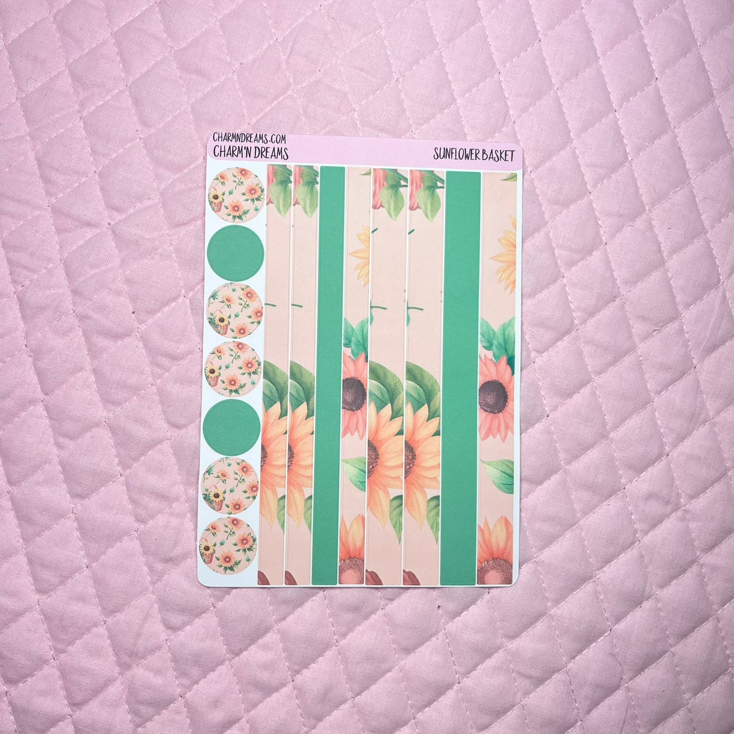 Sunflower Basket Planner Sticker Kit