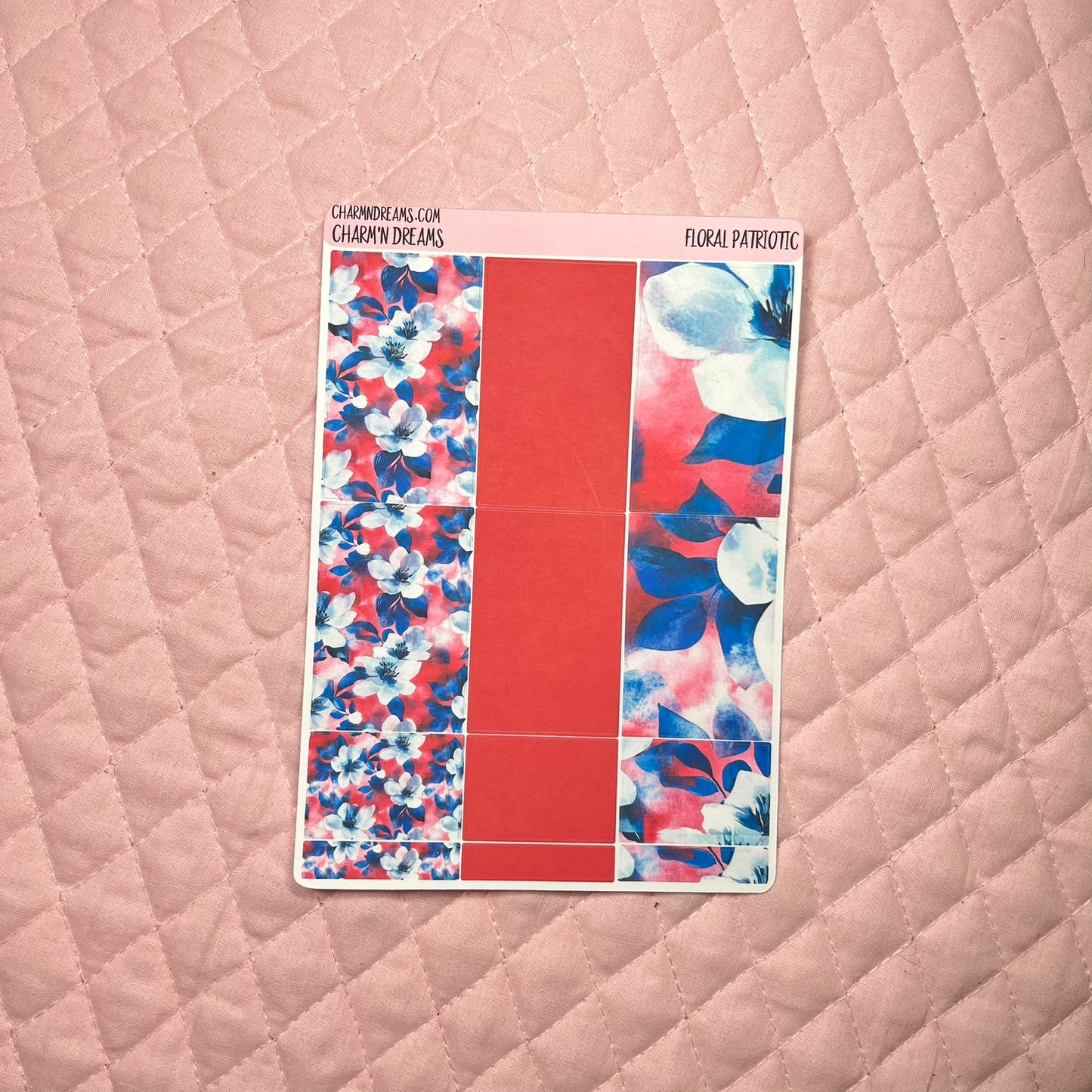 Floral Patriotic Planner Sticker Kit