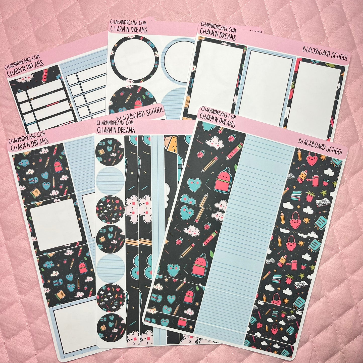 Blackboard School Planner Sticker Kit