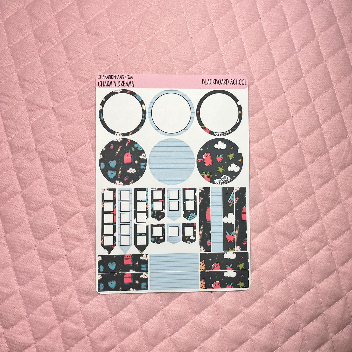 Blackboard School Planner Sticker Kit